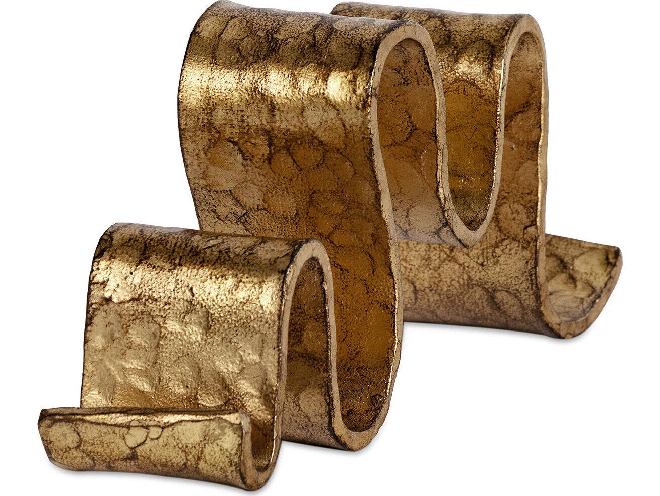 Regina Andrew Small Wave Gold Leaf Sculpture