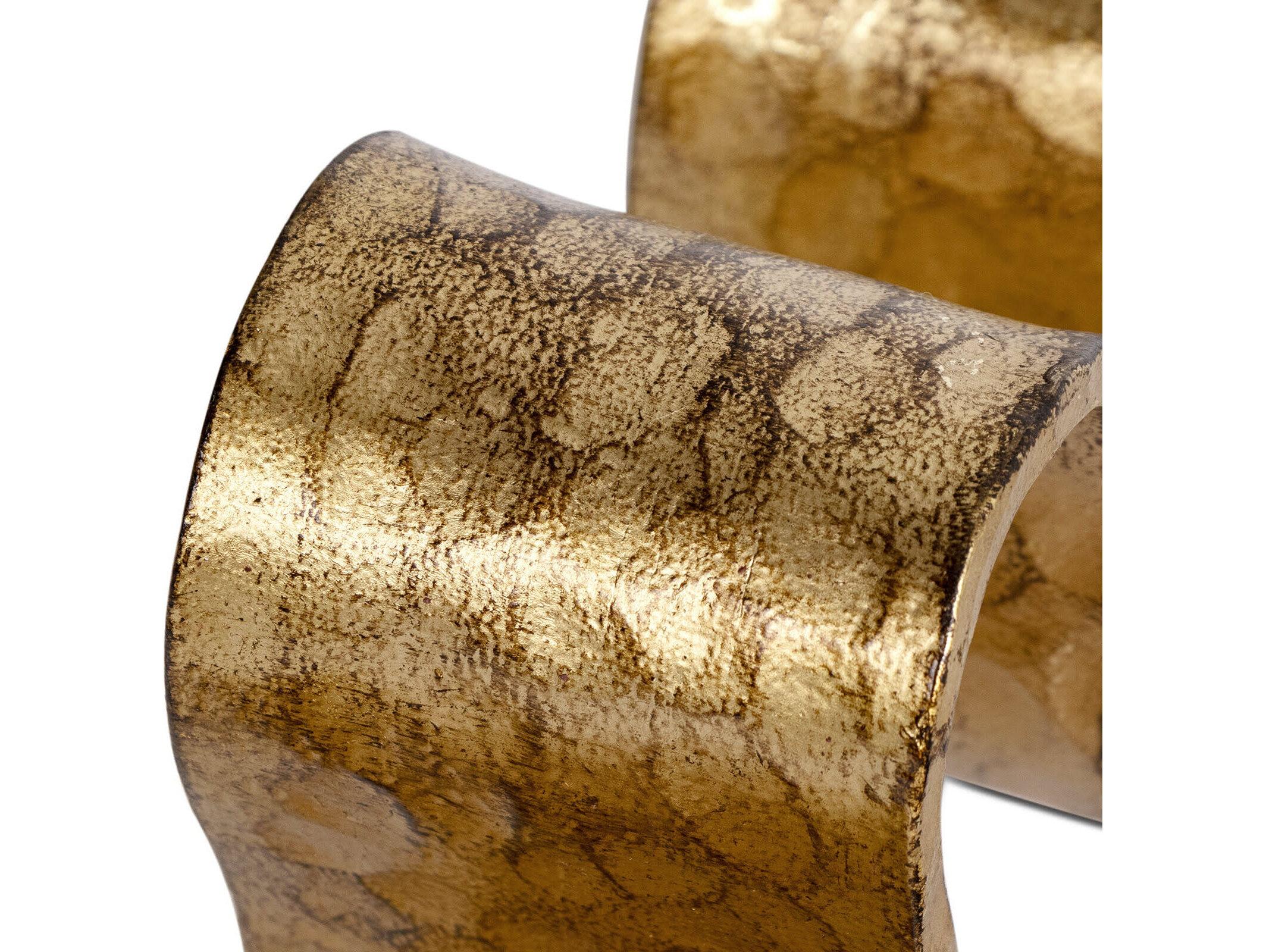 Regina Andrew Small Wave Gold Leaf Sculpture