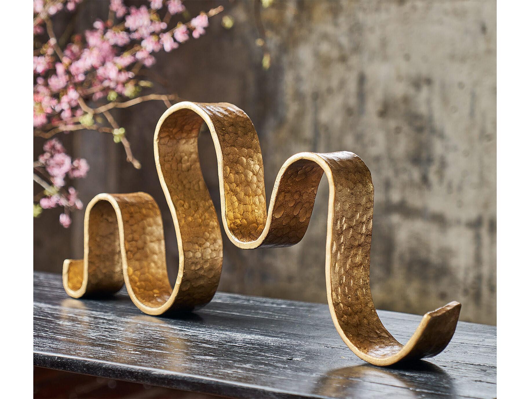 Regina Andrew Wave Gold Leaf Sculpture