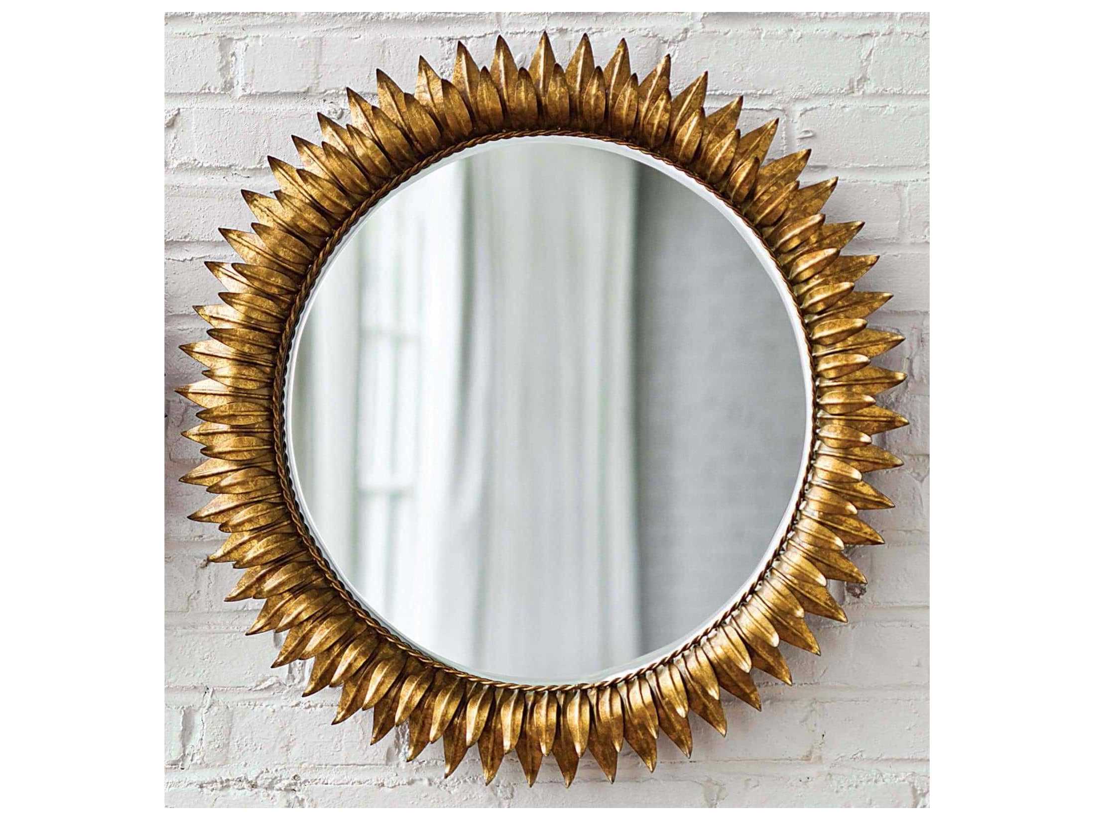 Regina Andrew Antique Gold Round Wall Mirror