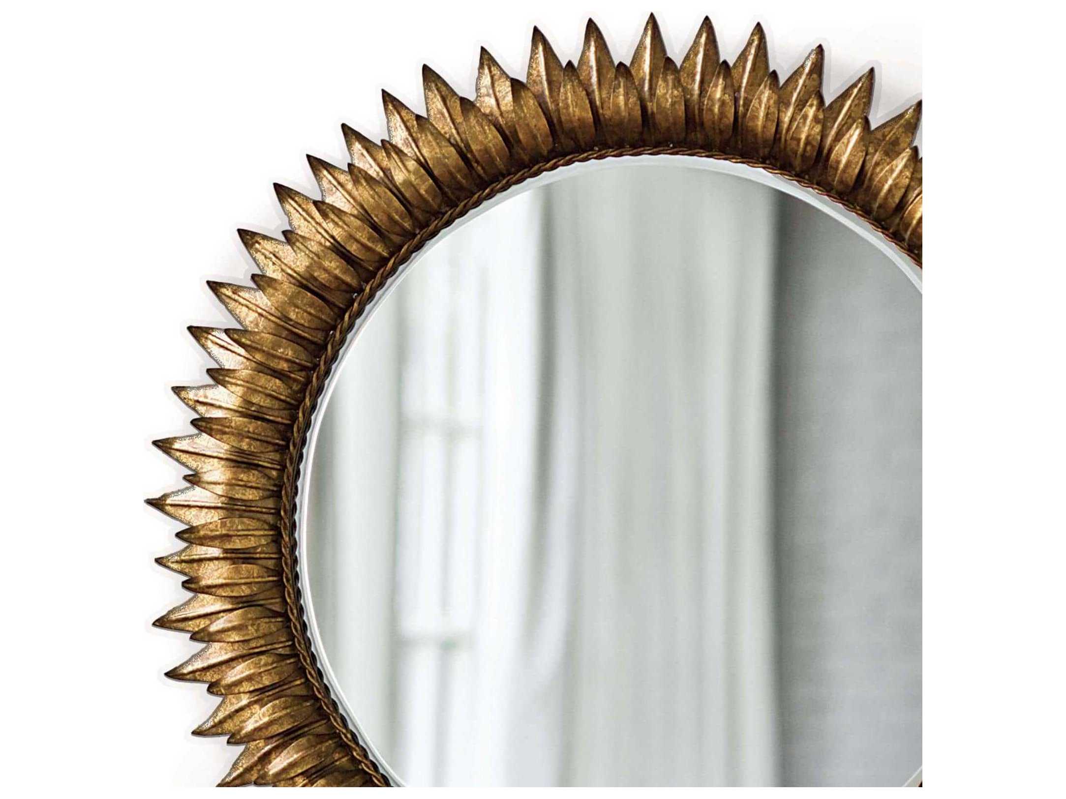 Regina Andrew Antique Gold Round Wall Mirror