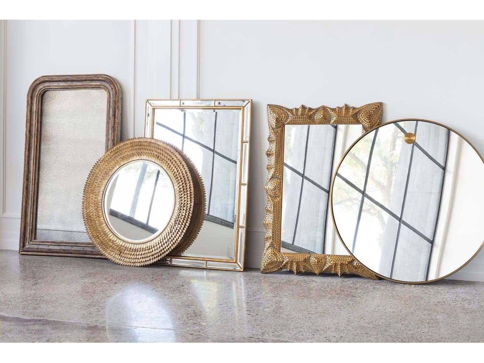 Regina Andrew Gold Leaf Wall Mirror Round