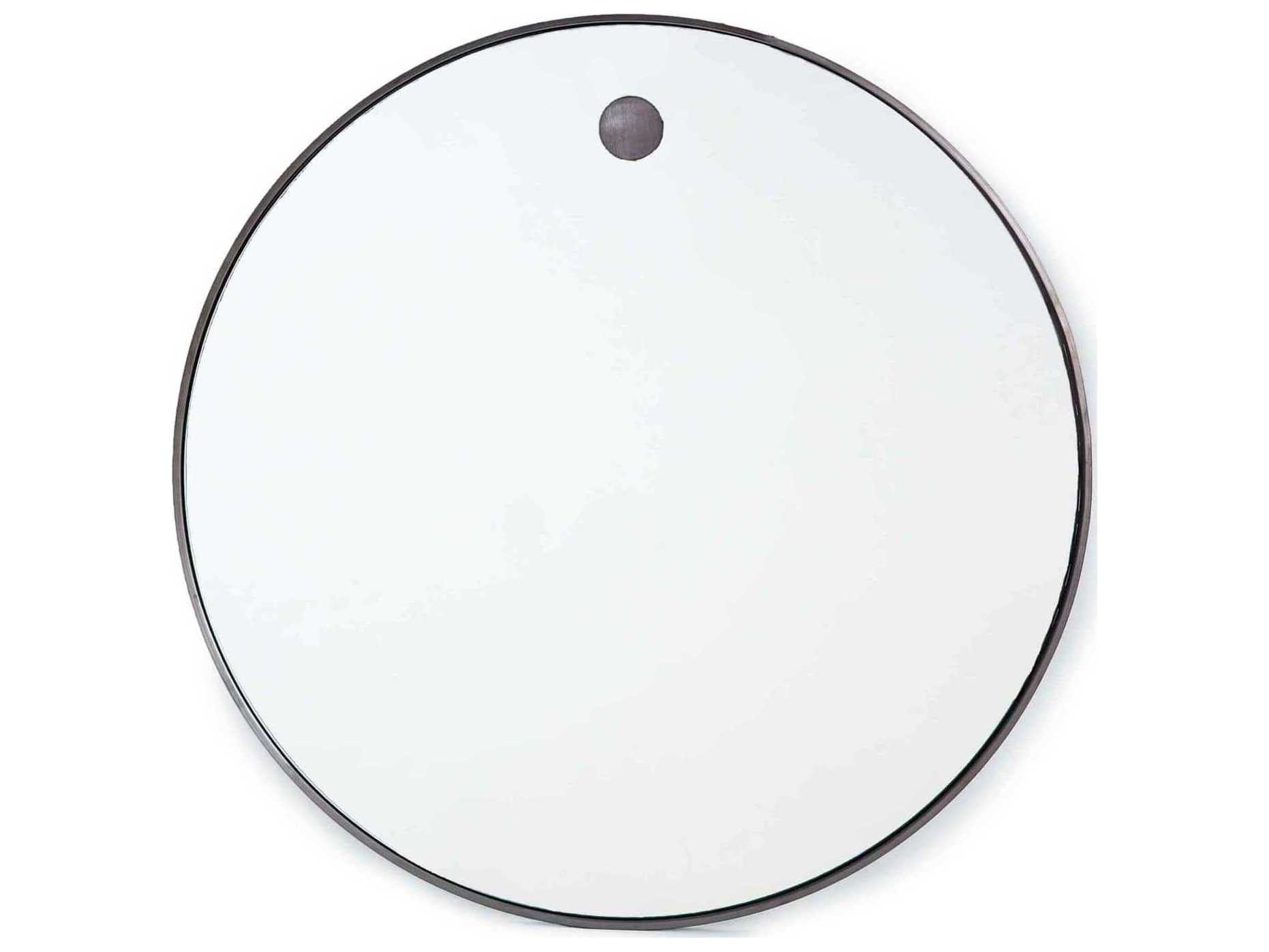 Regina Andrew Hanging Blackened Steel Round Wall Mirror