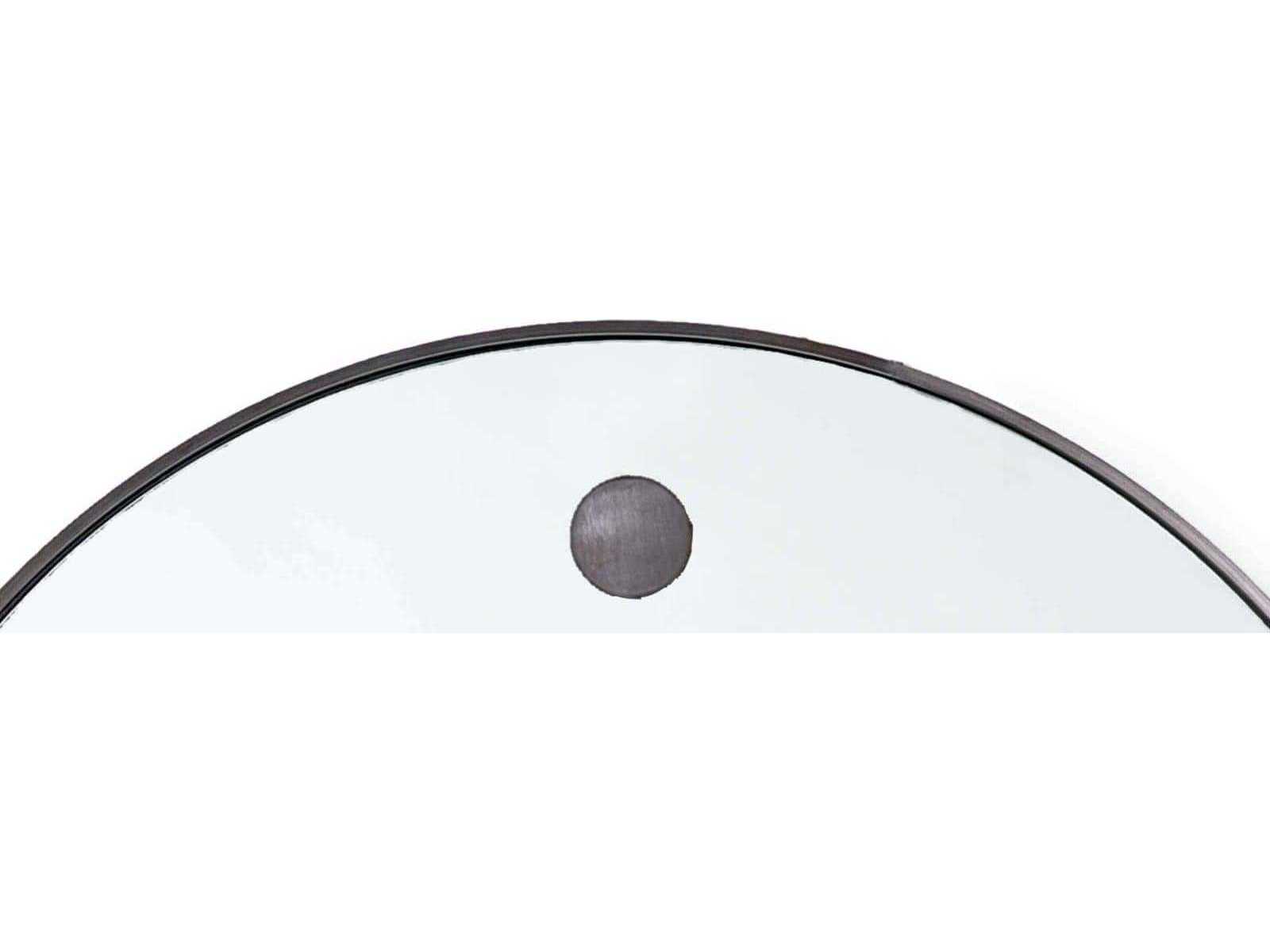 Regina Andrew Hanging Blackened Steel Round Wall Mirror