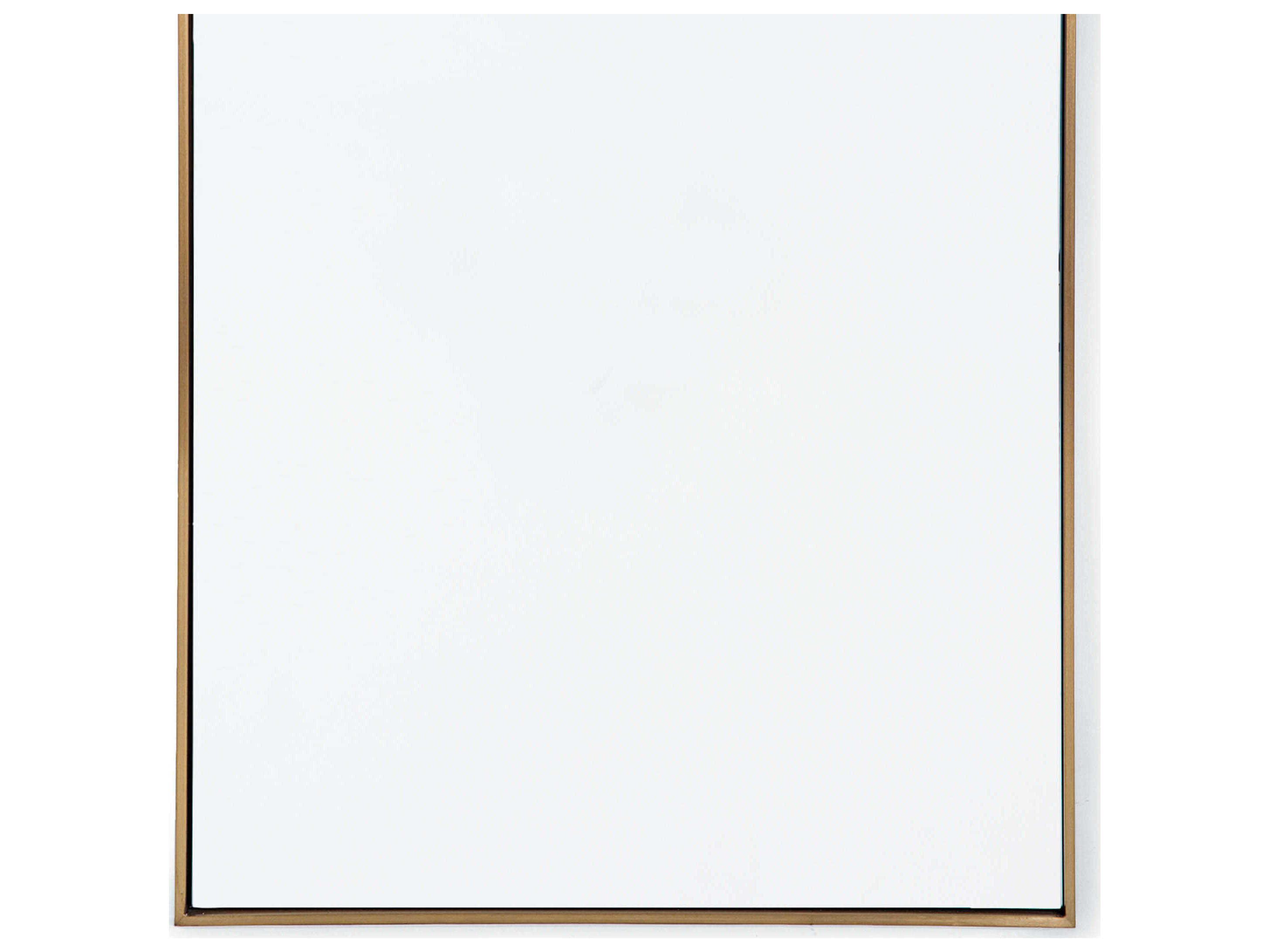 Regina Andrew Polished Brass Rectangular Wall Mirror