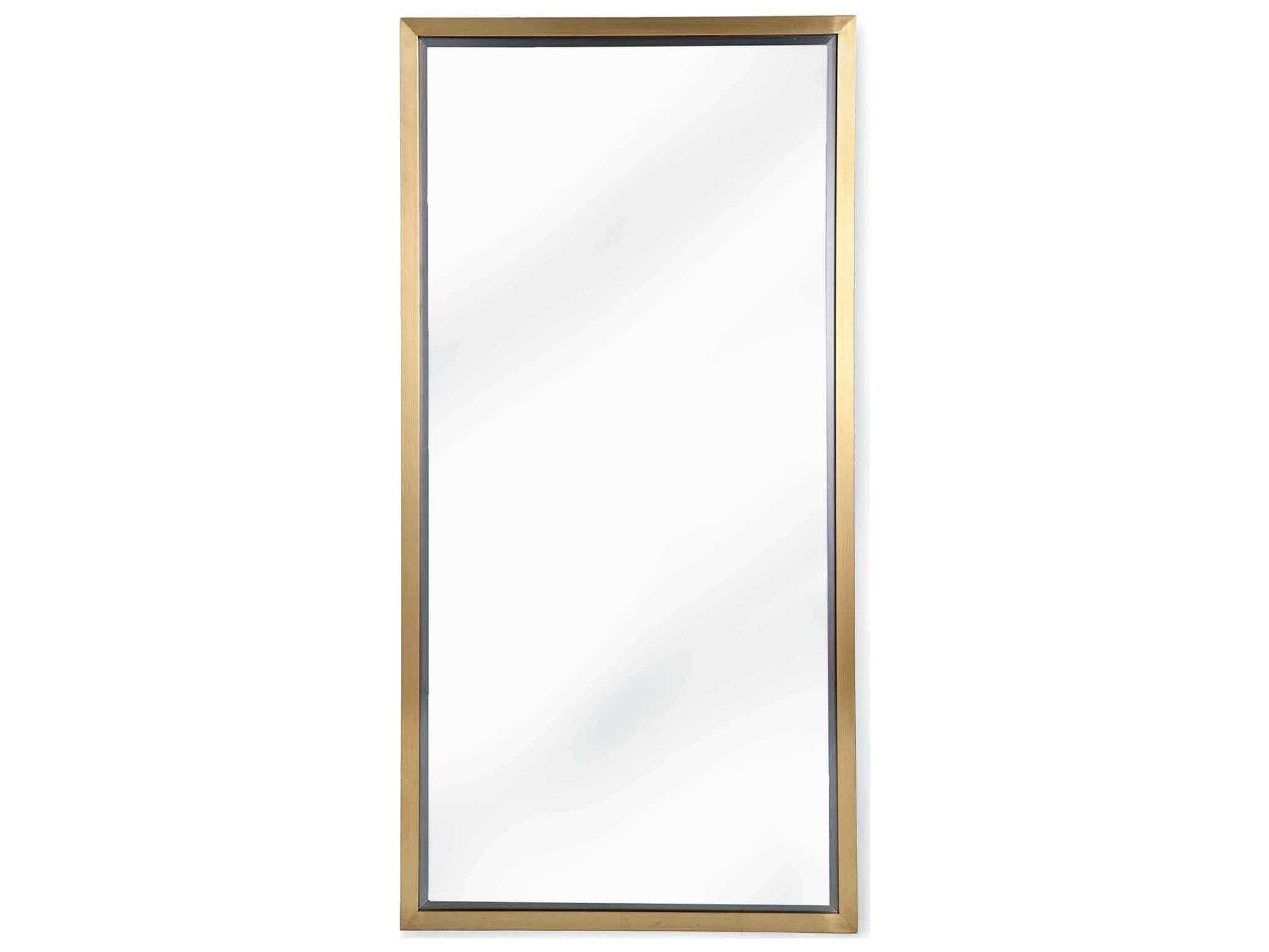 Regina Andrew Polished Brass Rectangular Wall Mirror