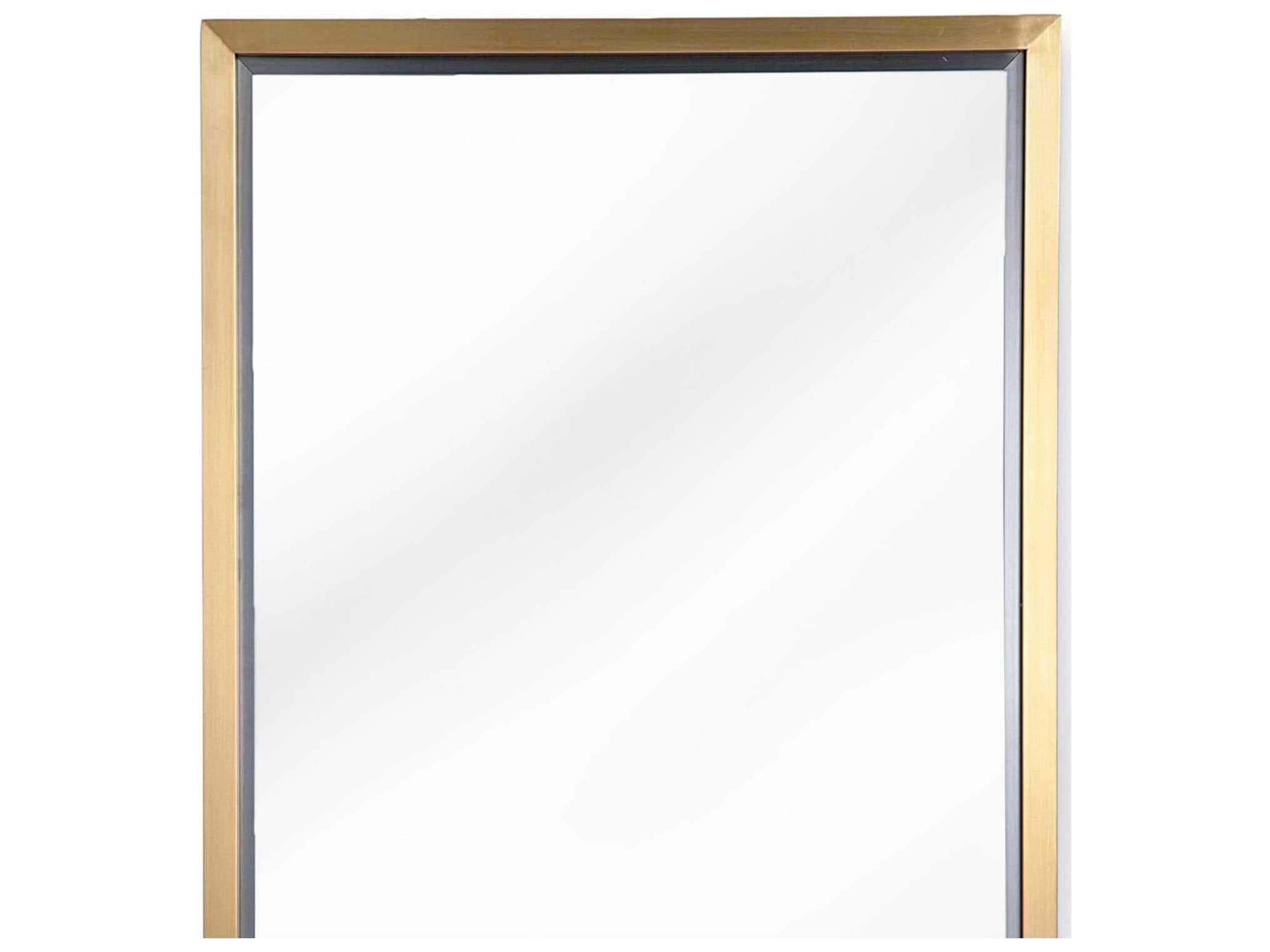 Regina Andrew Polished Brass Rectangular Wall Mirror