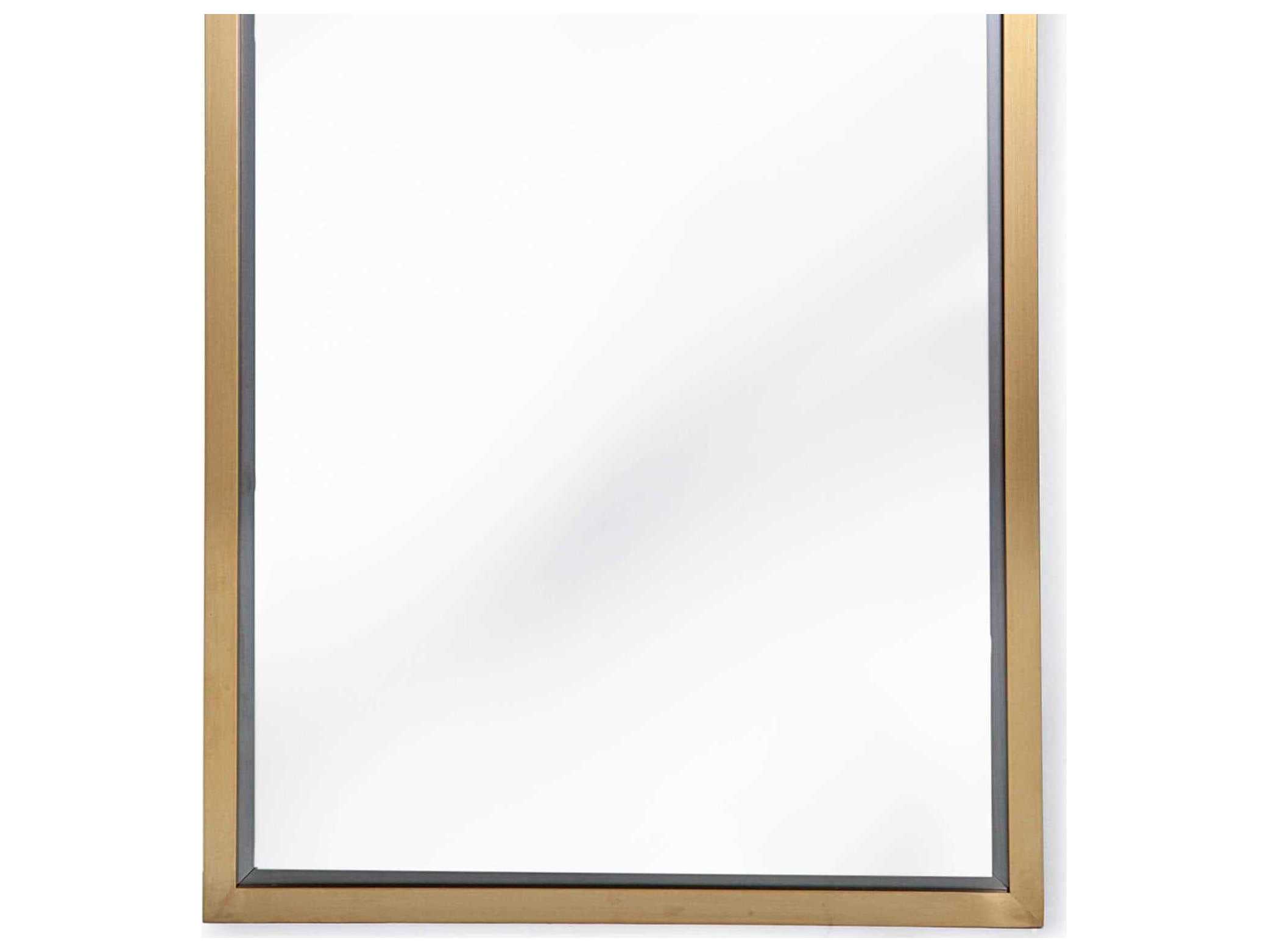 Regina Andrew Polished Brass Rectangular Wall Mirror