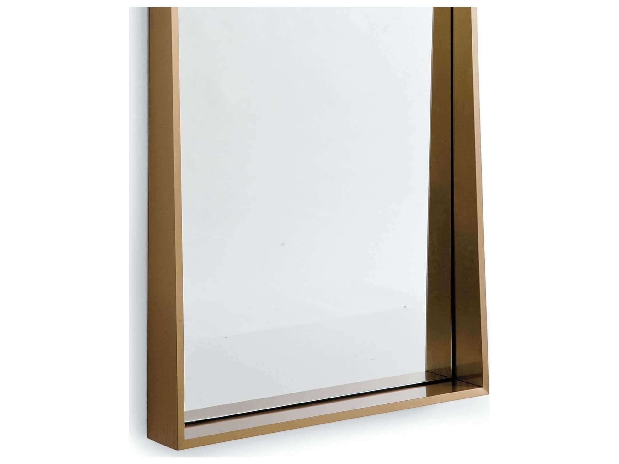 Regina Andrew Gunner Brass Rectangular Wall Mirror