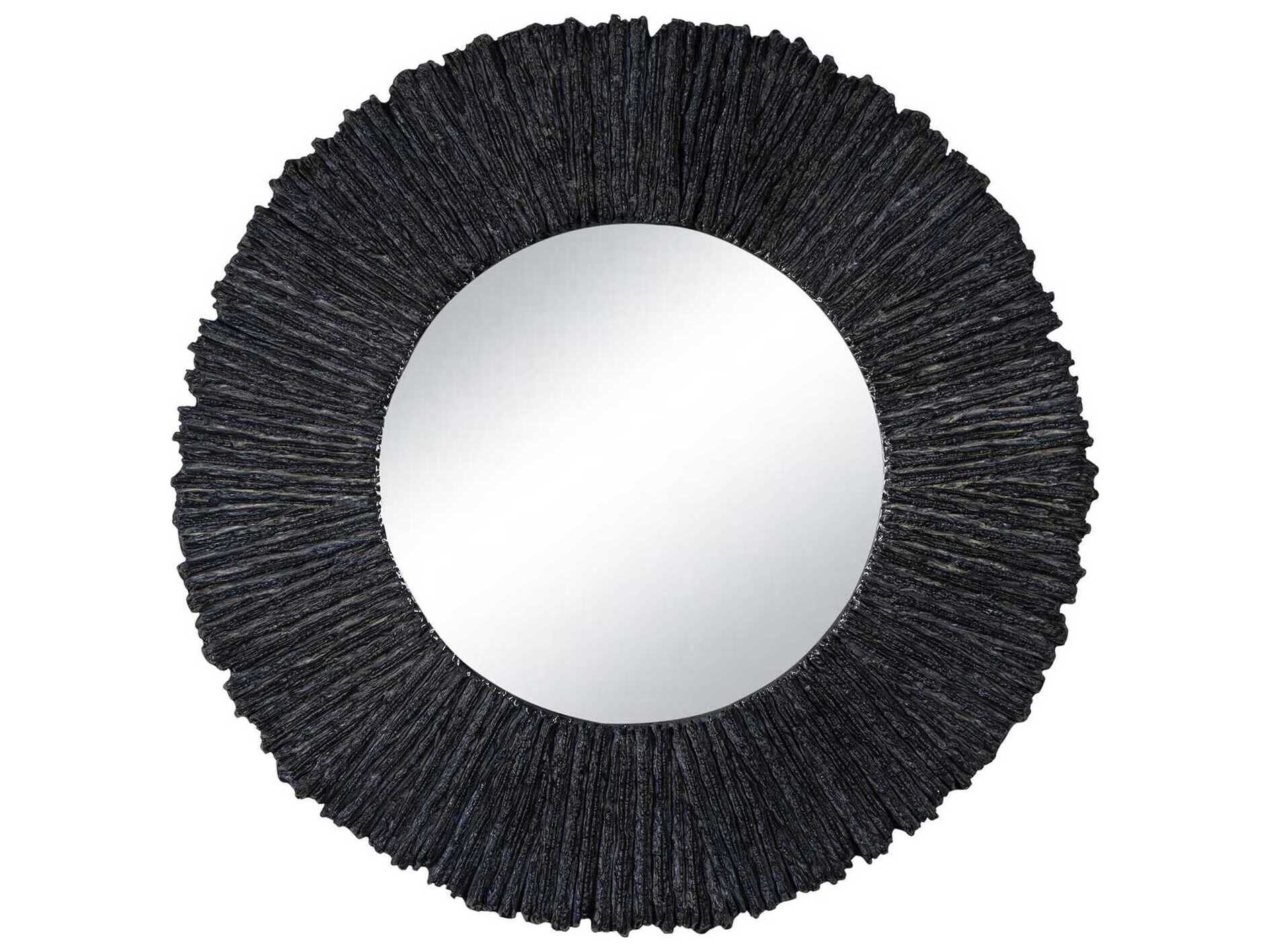 Regina Andrew Slate Black Round Wall Mirror