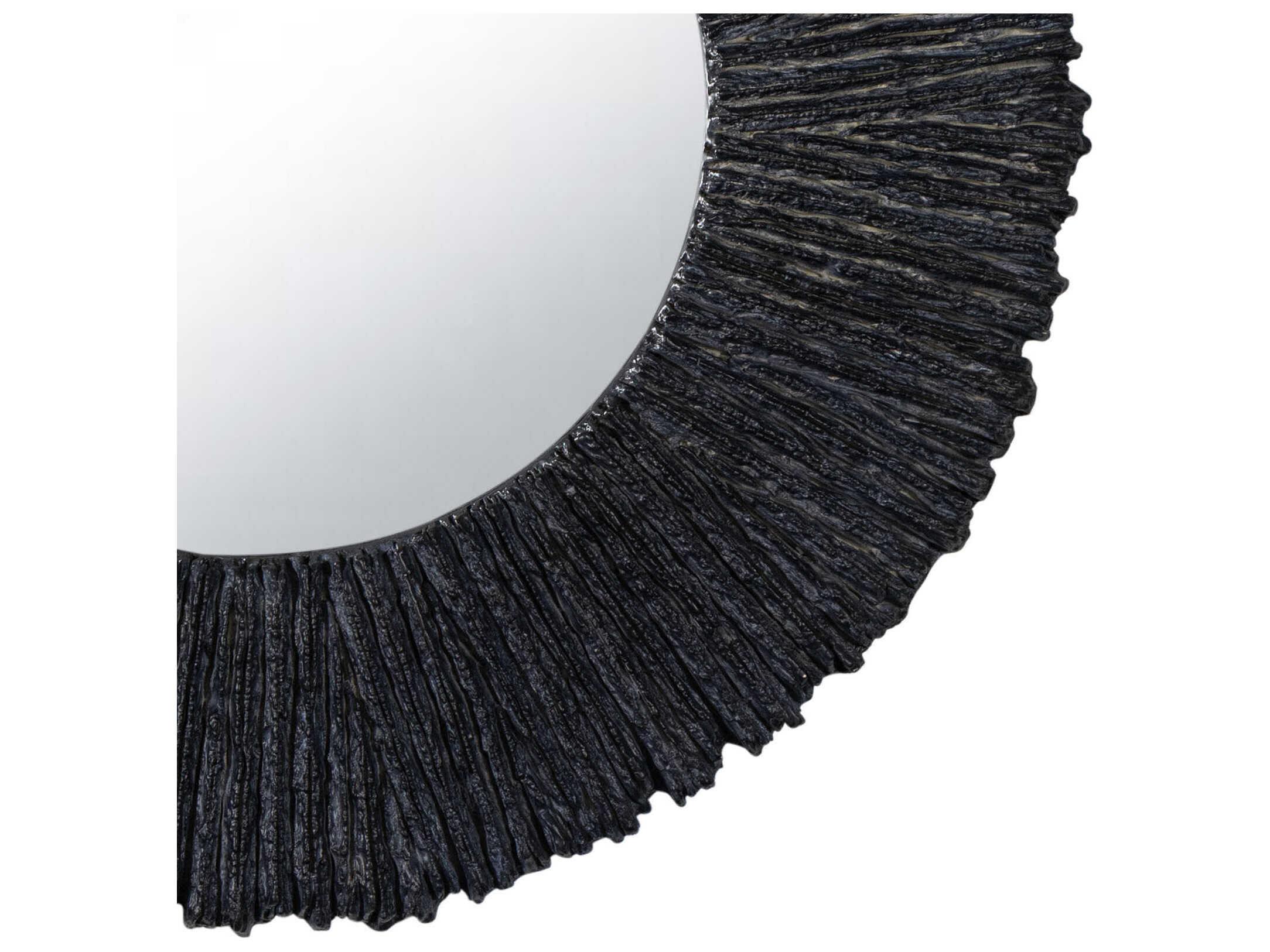 Regina Andrew Slate Black Round Wall Mirror