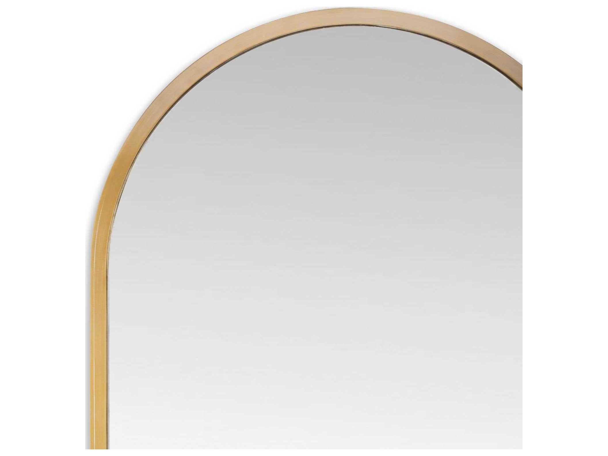 Regina Andrew Canal Natural Brass Oval Wall Mirror