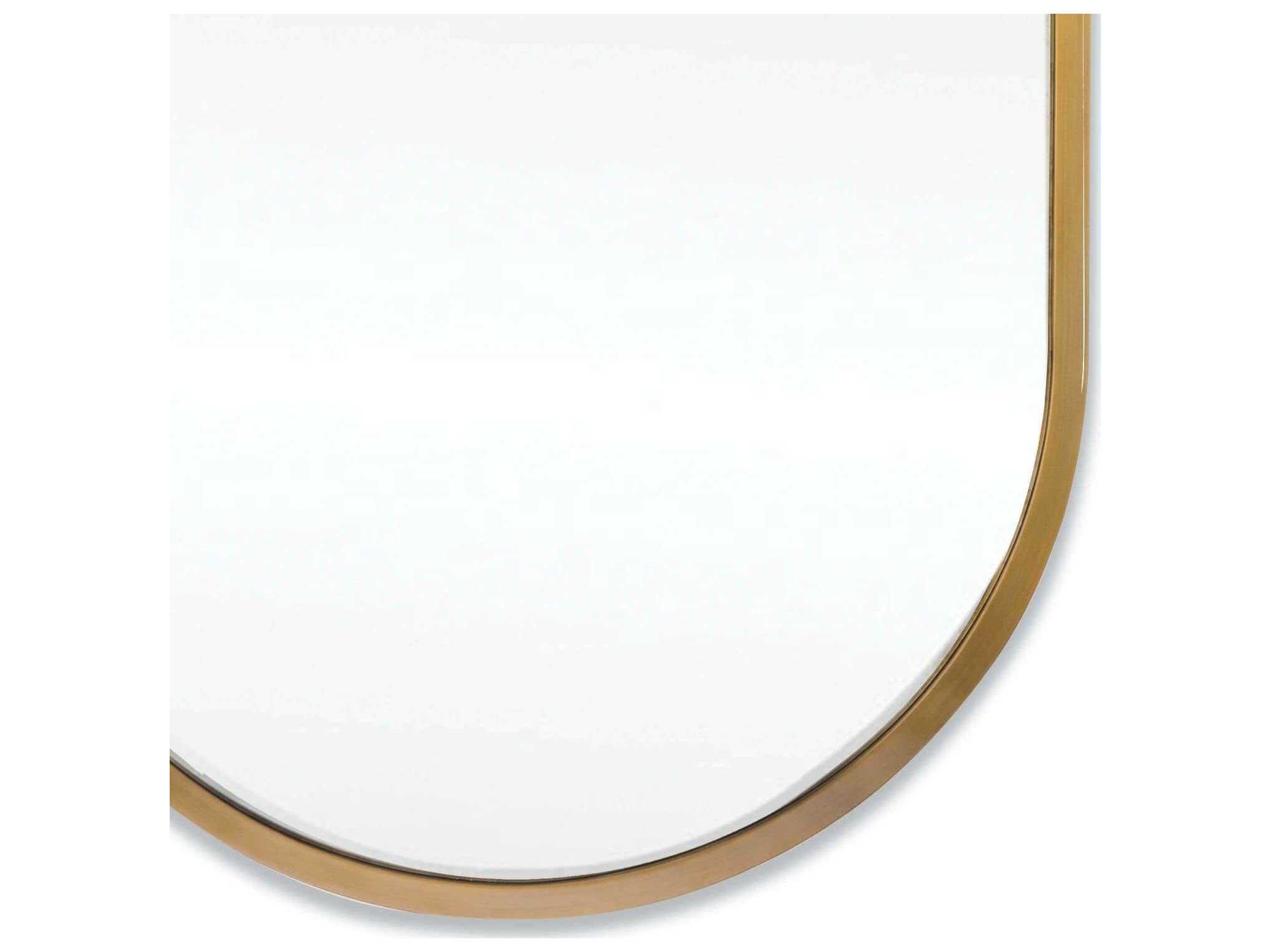 Regina Andrew Canal Natural Brass Oval Wall Mirror
