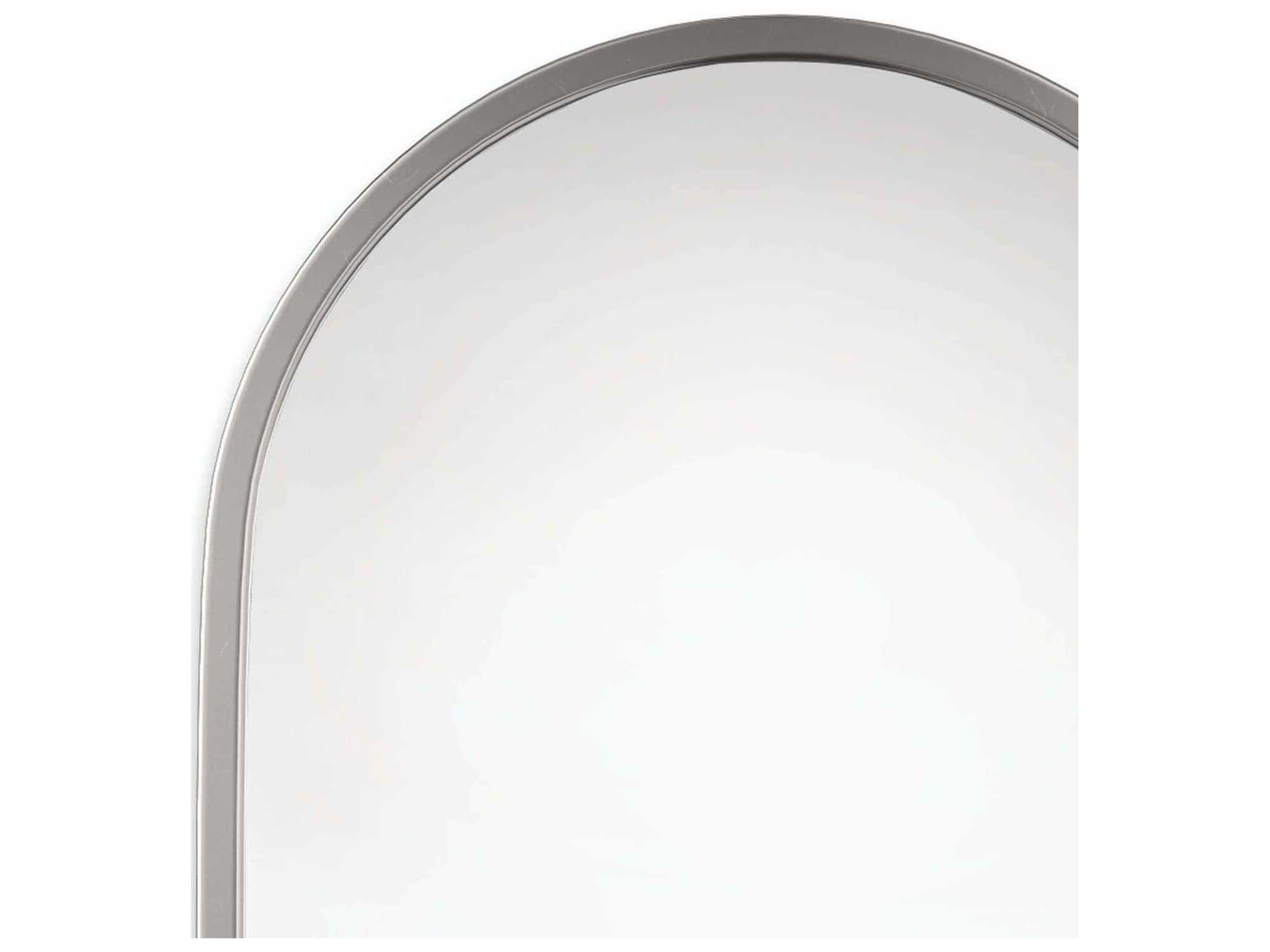 Regina Andrew Canal Polished Nickel Oval Wall Mirror