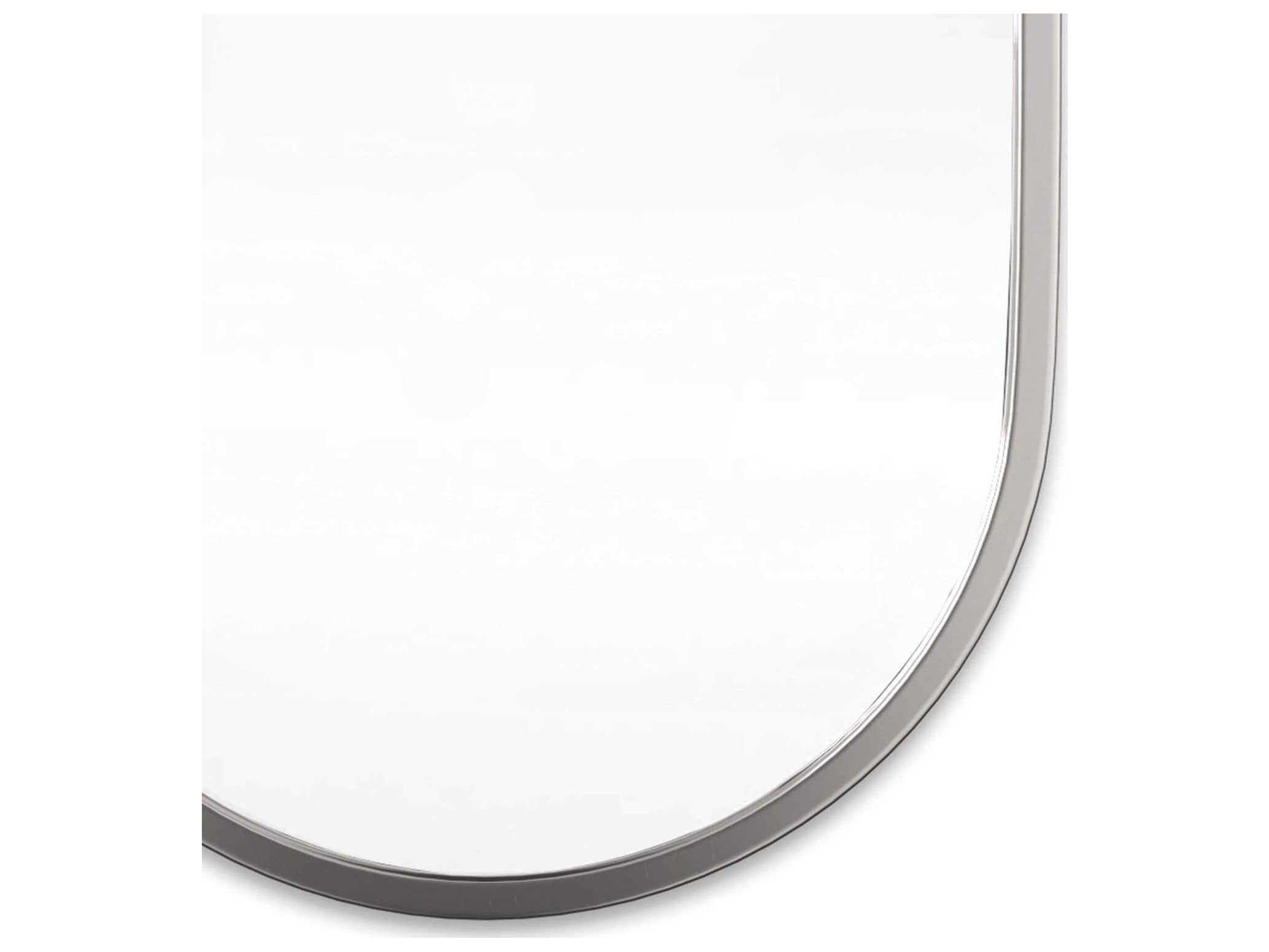 Regina Andrew Canal Polished Nickel Oval Wall Mirror
