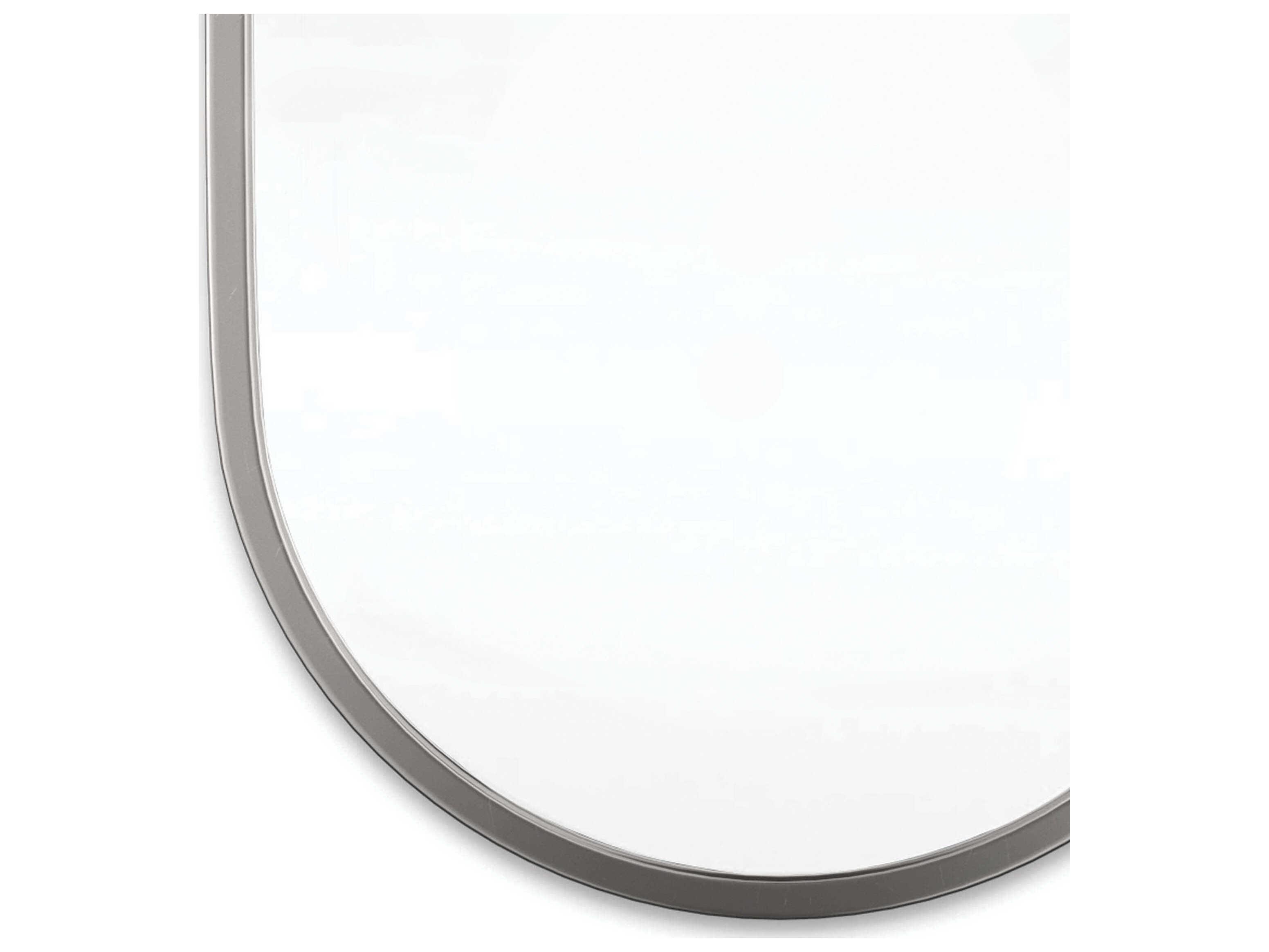Regina Andrew Canal Polished Nickel Oval Wall Mirror