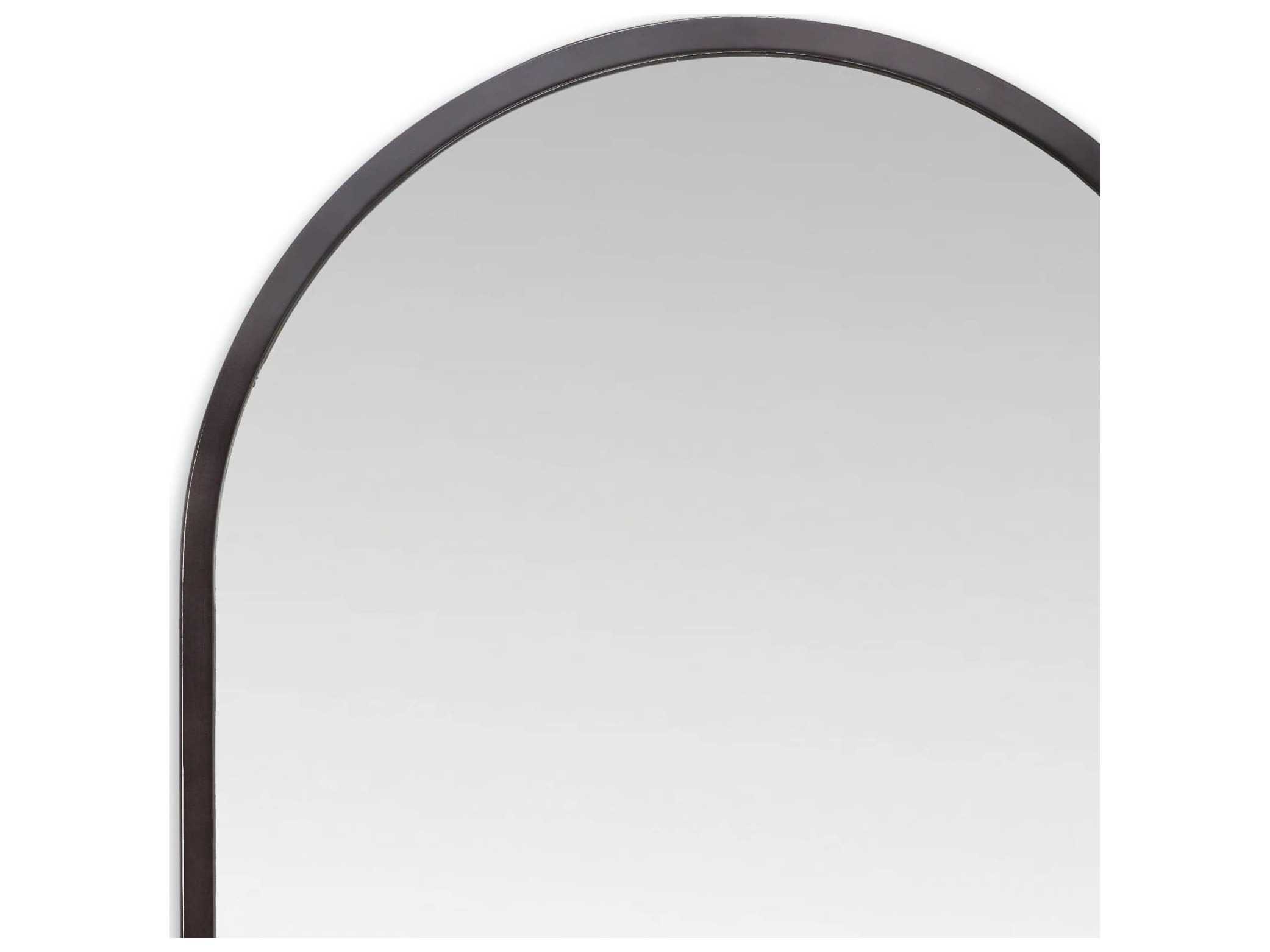 Regina Andrew Canal Blackened Steel Oval Wall Mirror