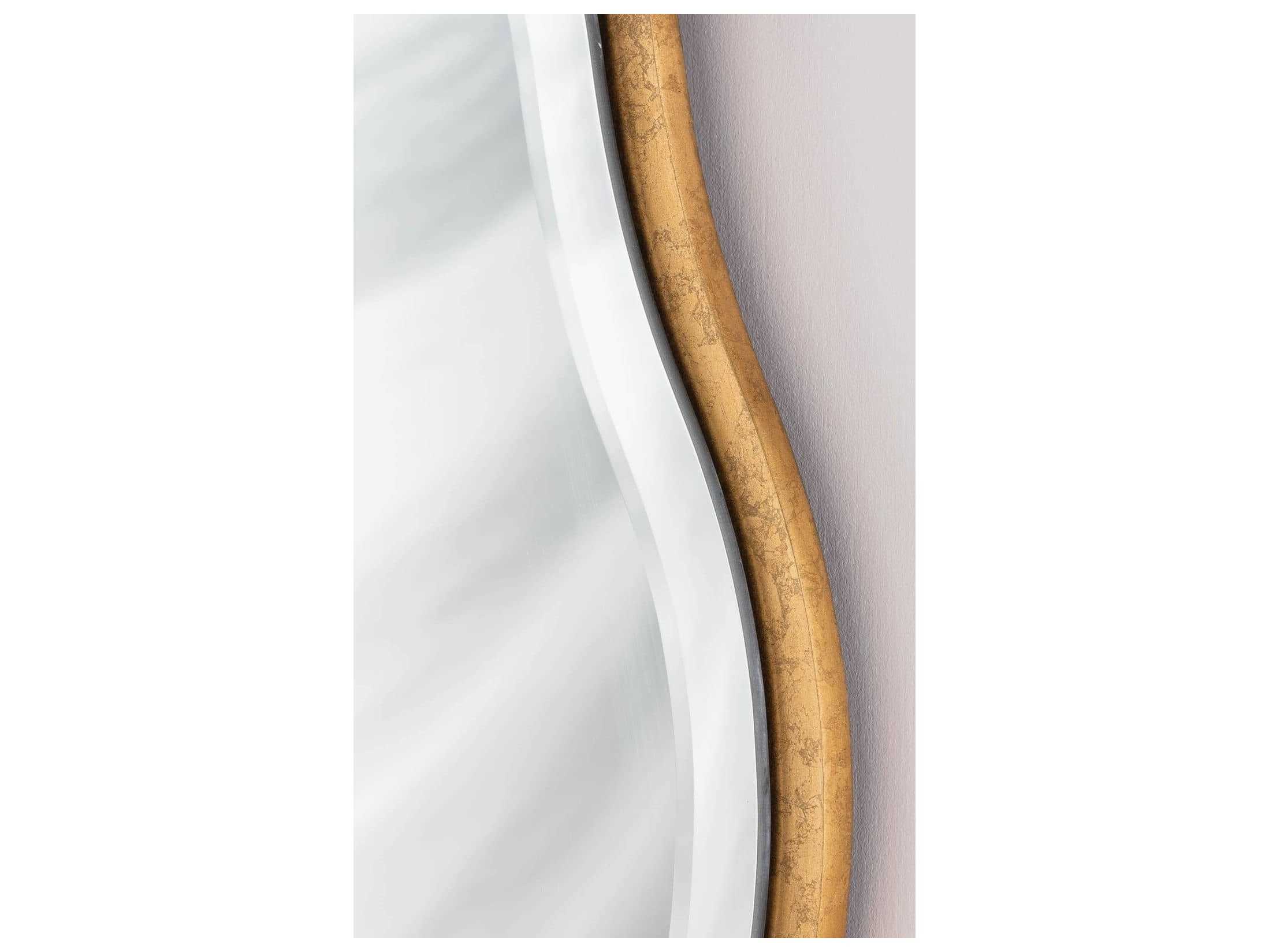 Regina Andrew Gold Leaf Round Wall Mirror