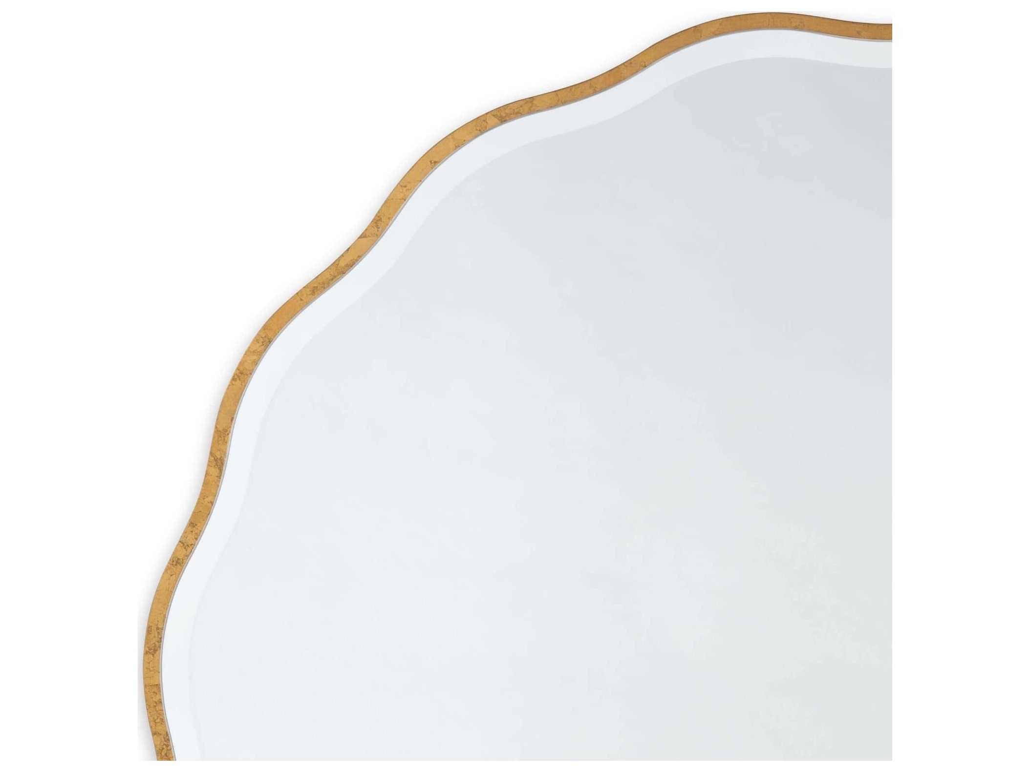 Regina Andrew Gold Leaf Round Wall Mirror