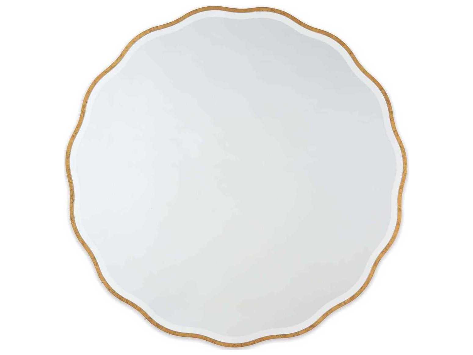 Regina Andrew Gold Leaf Round Wall Mirror