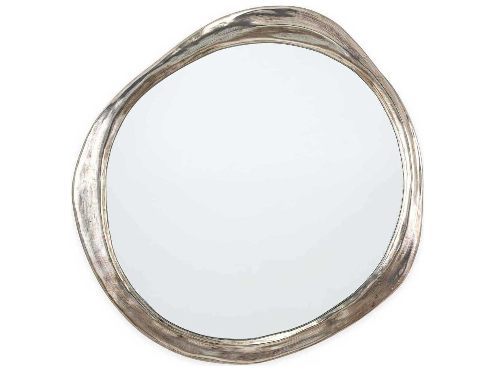 Regina Andrew Ibiza Antique Silver Round Wall Mirror