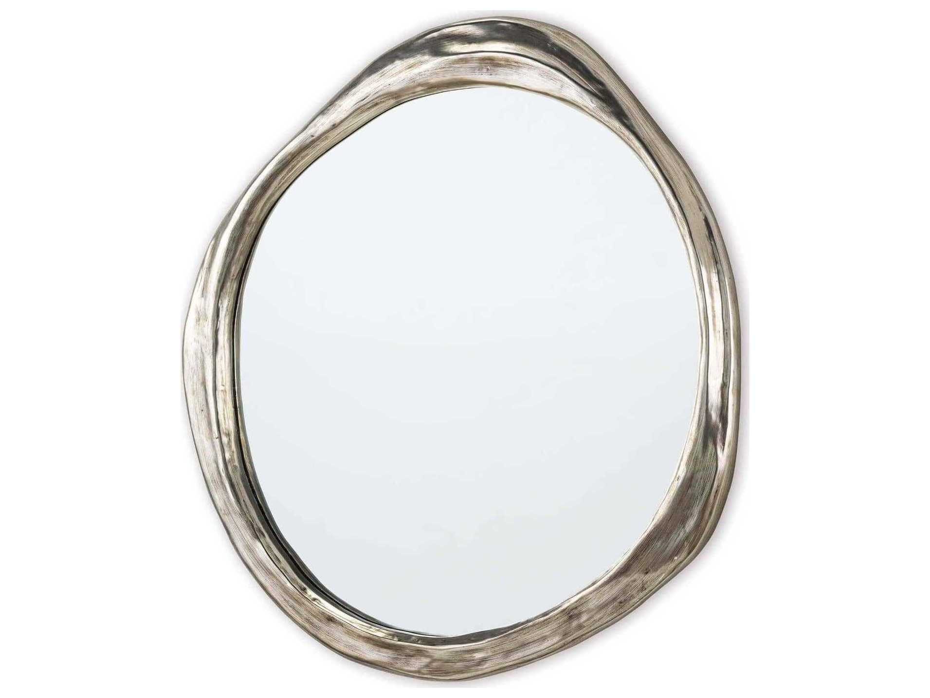 Regina Andrew Ibiza Antique Silver Round Wall Mirror