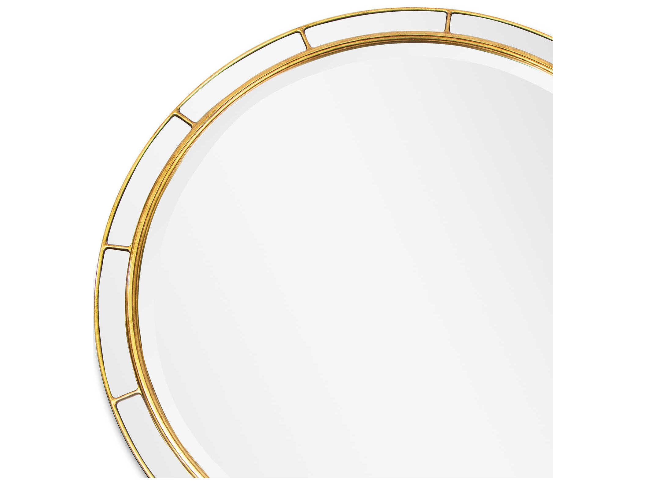 Regina Andrew Plaza Antique Gold Leaf Round Wall Mirror