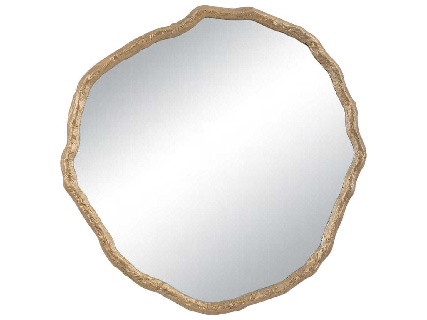 Regina Andrew Vine Antique Gold Round Wall Mirror