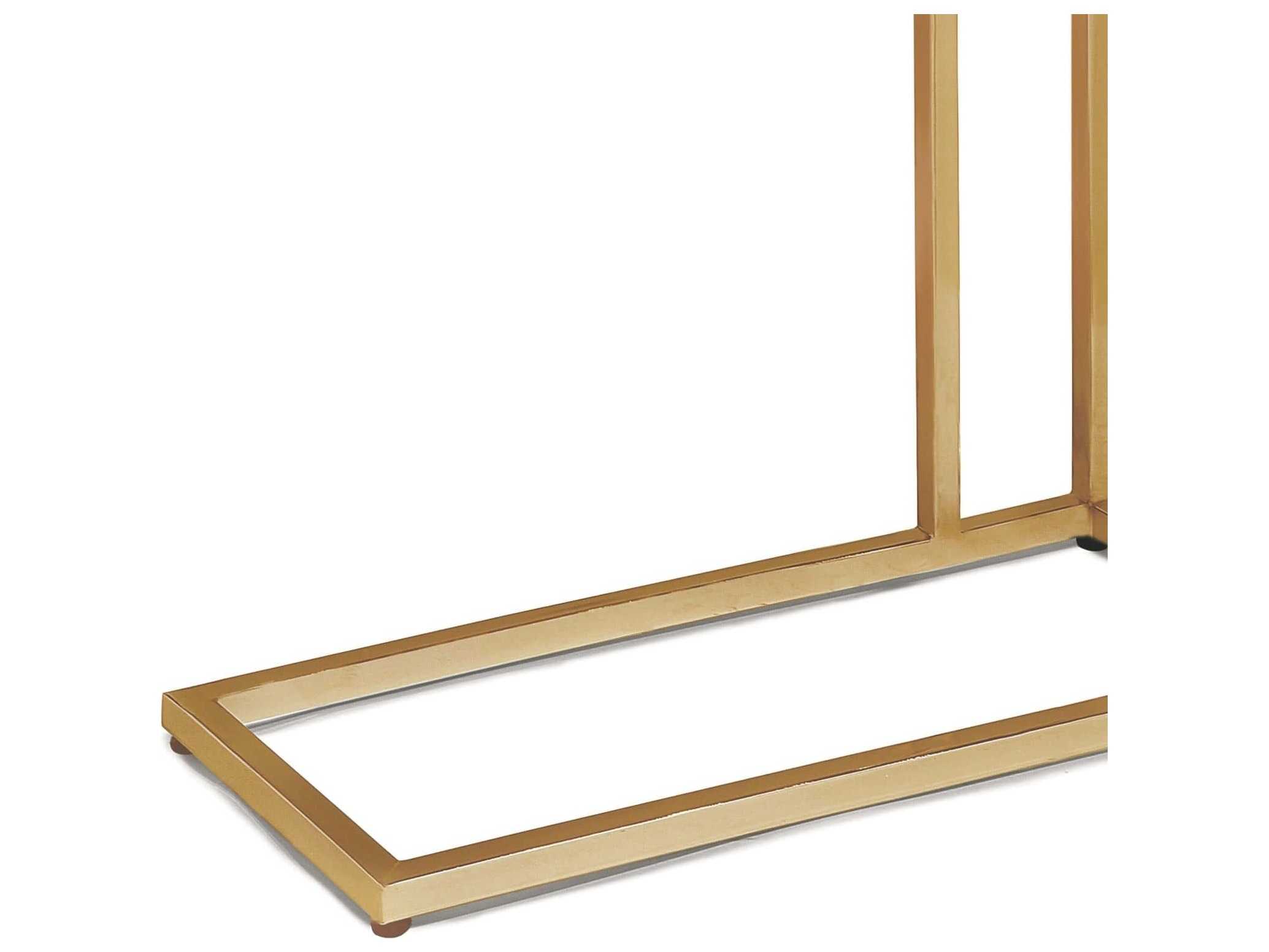 Regina Andrew Echelon Rectangular Marble Natural Brass End Table