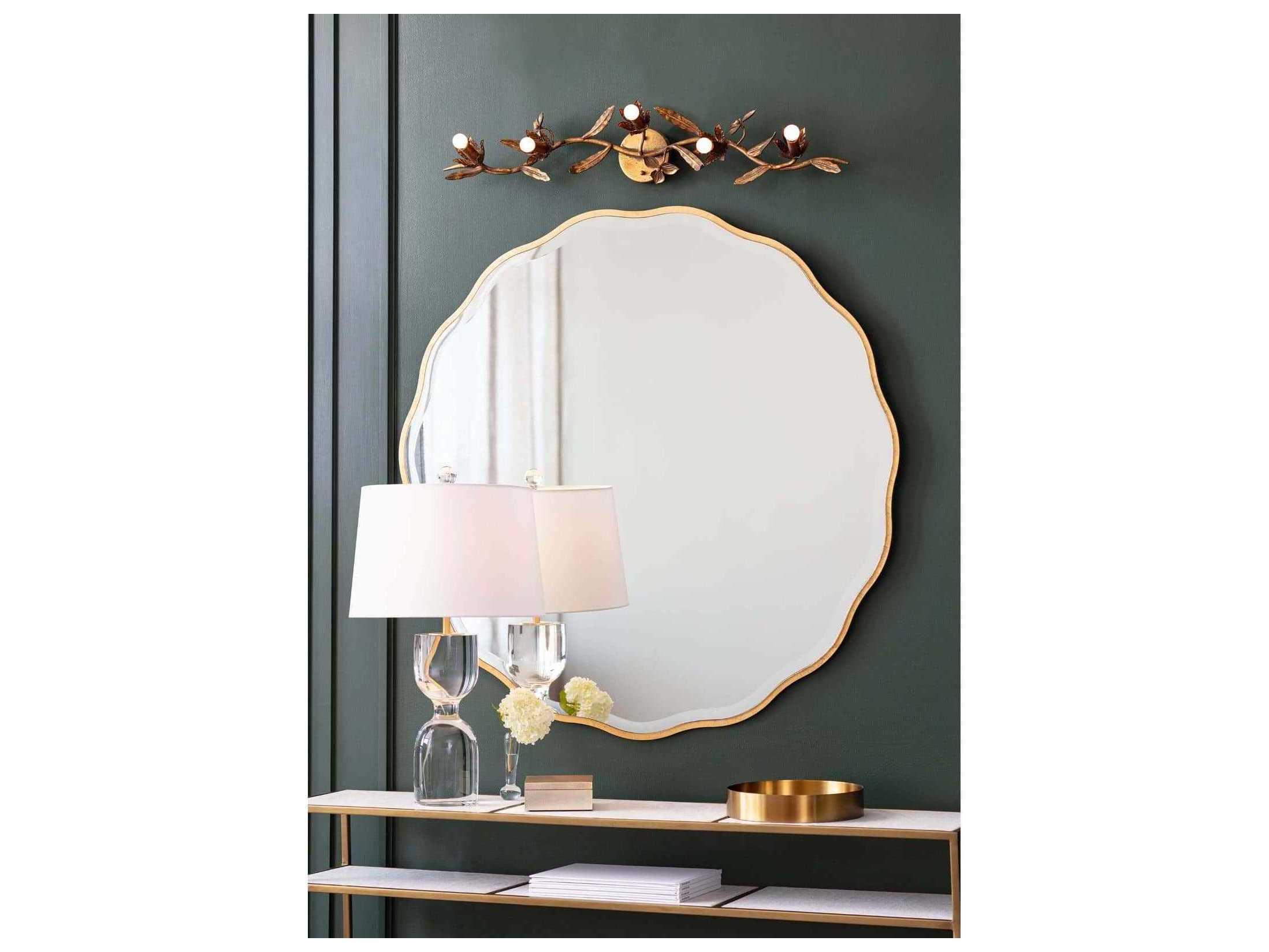 Regina Andrew Echelon Rectangular Marble Natural Brass Console Table