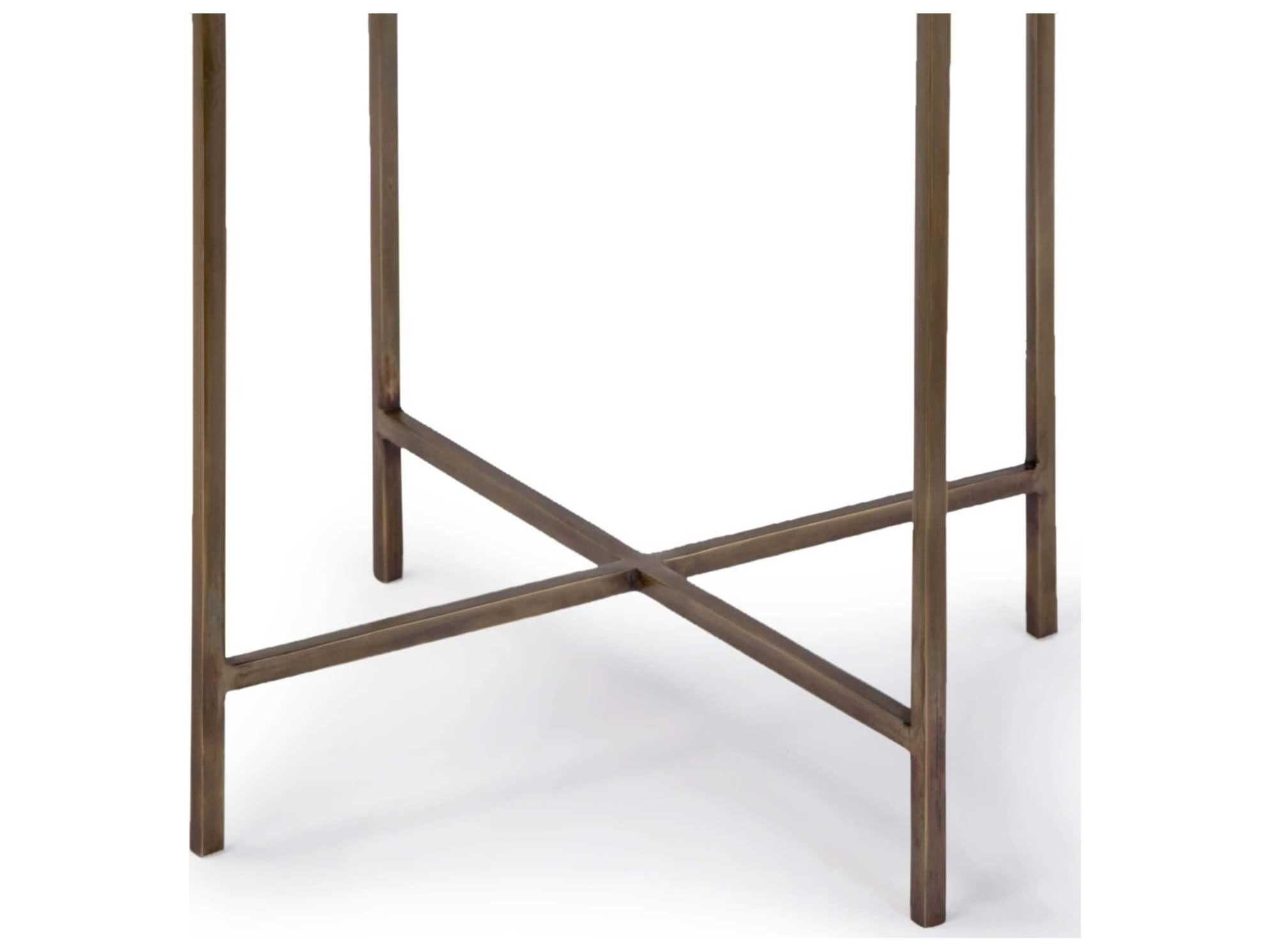 Regina Andrew Bone Round Brass End Table