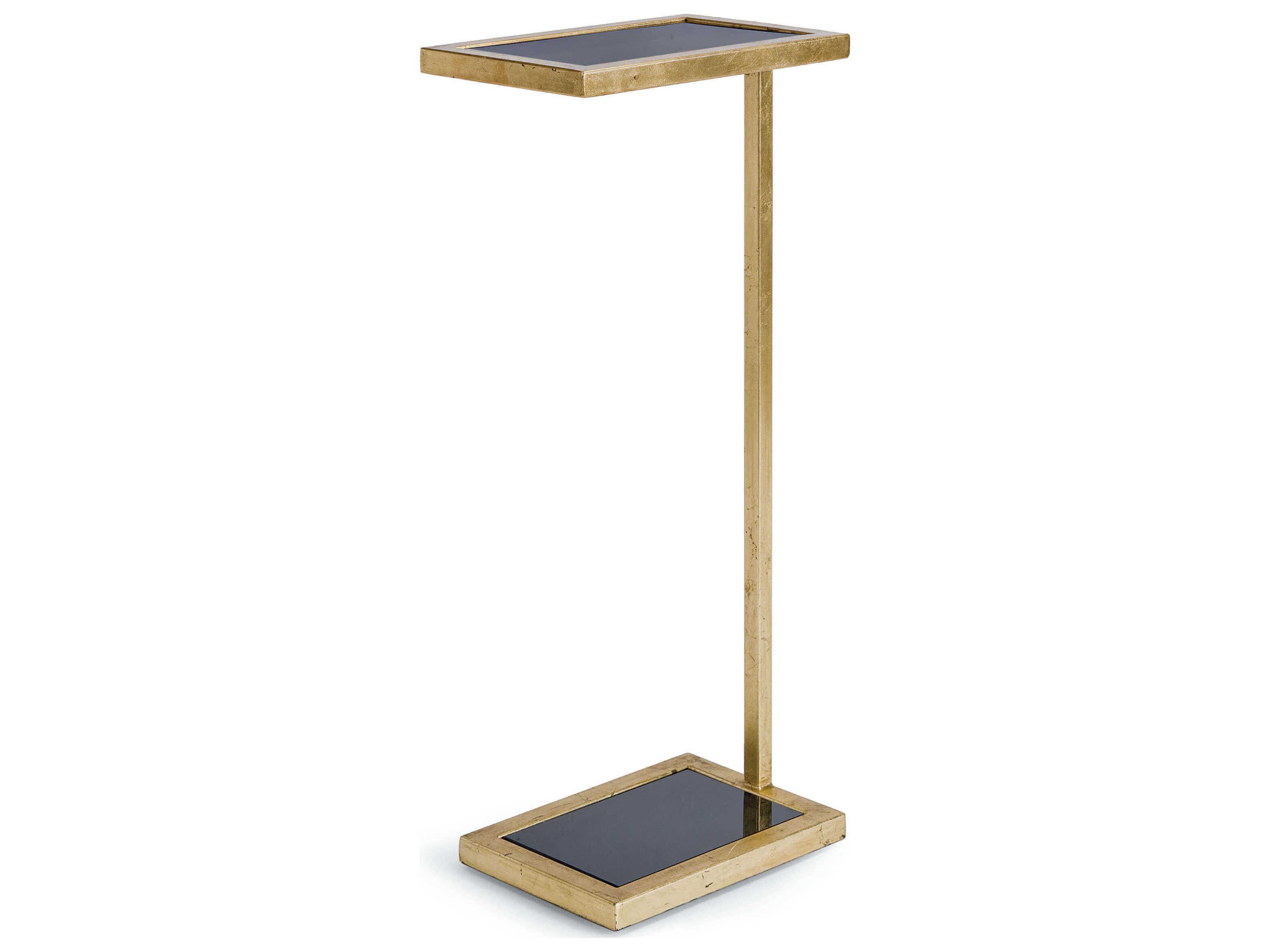 Regina Andrew Rectangular Gold Leaf End Table