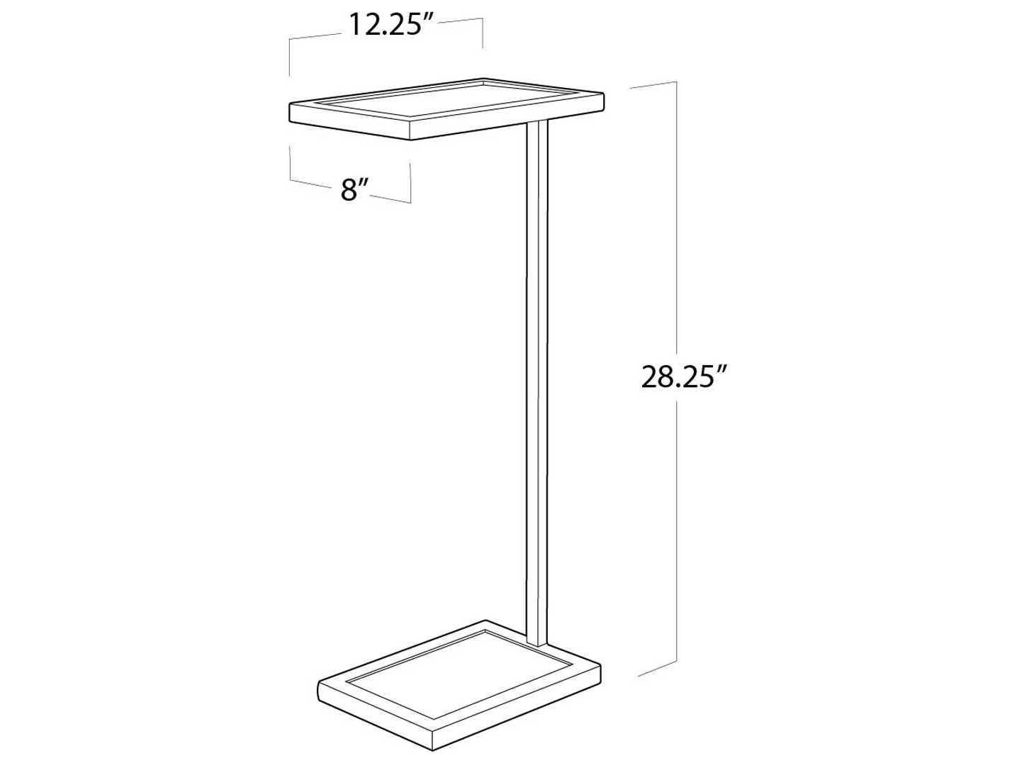Regina Andrew Rectangular Gold Leaf End Table