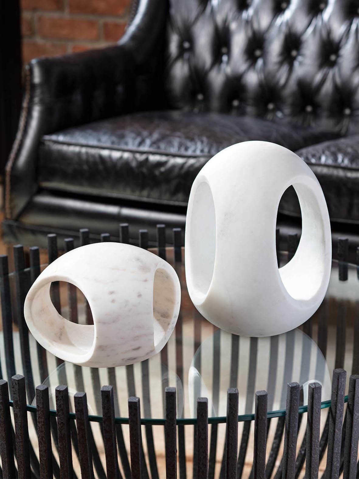 Regina Andrew Round Glass Blackened Iron Coffee Table