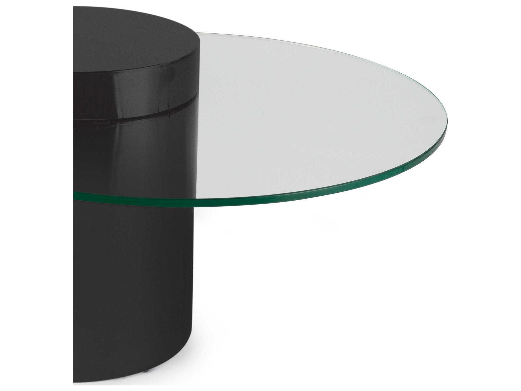 Regina Andrew Odette Oval Glass Black Coffee Table