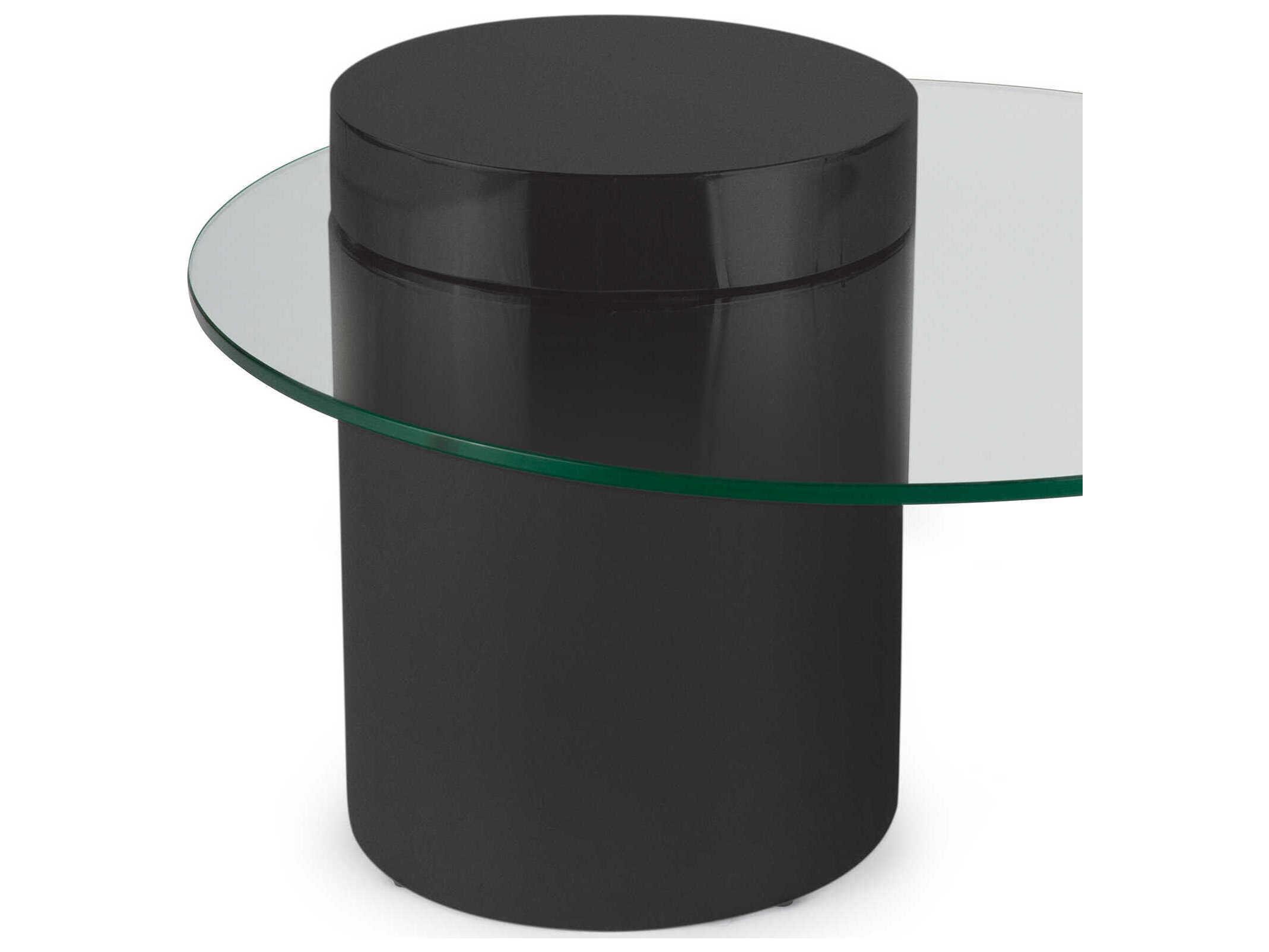 Regina Andrew Odette Oval Glass Black Coffee Table
