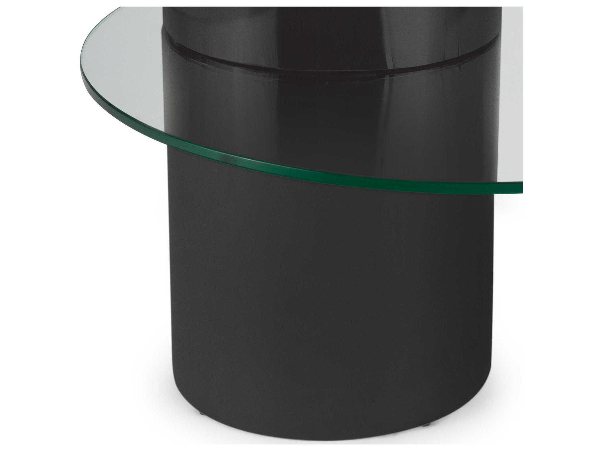 Regina Andrew Odette Oval Glass Black Coffee Table