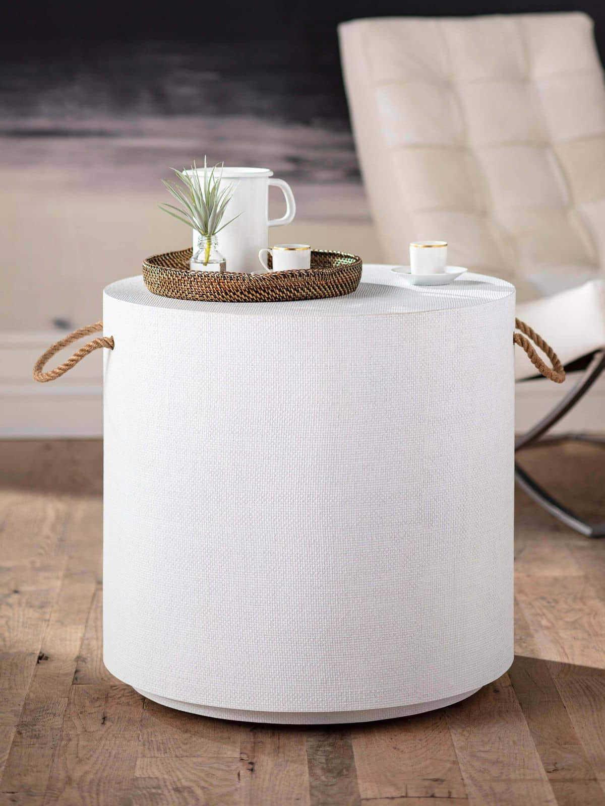 Regina Andrew Aegean Round White End Table