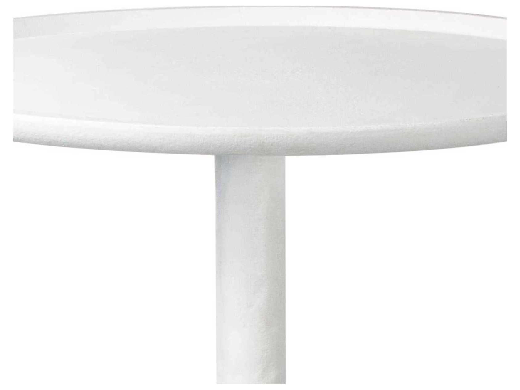 Regina Andrew Hope Round Metal White End Table