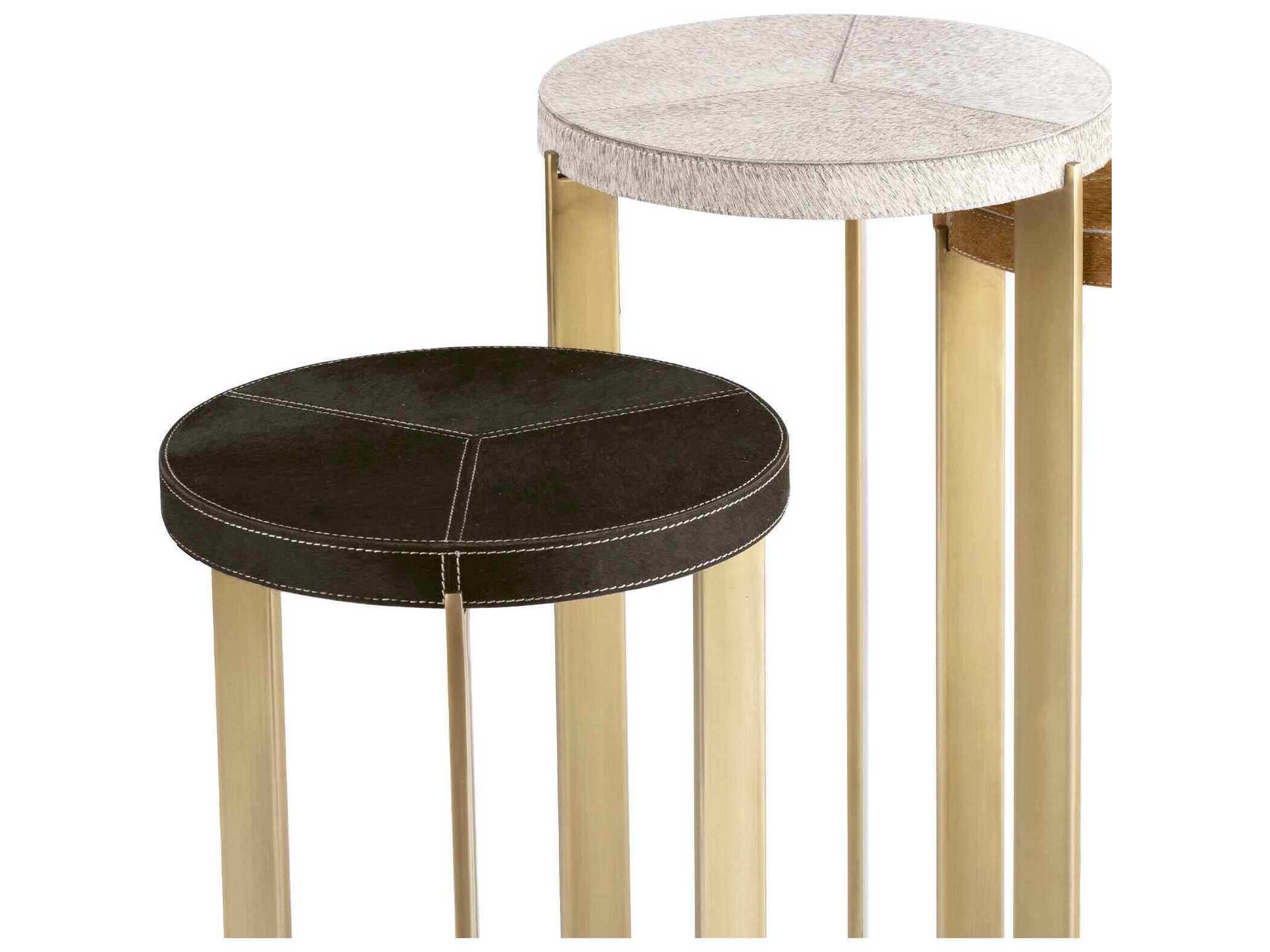 Regina Andrew Andres Round Brass End Table