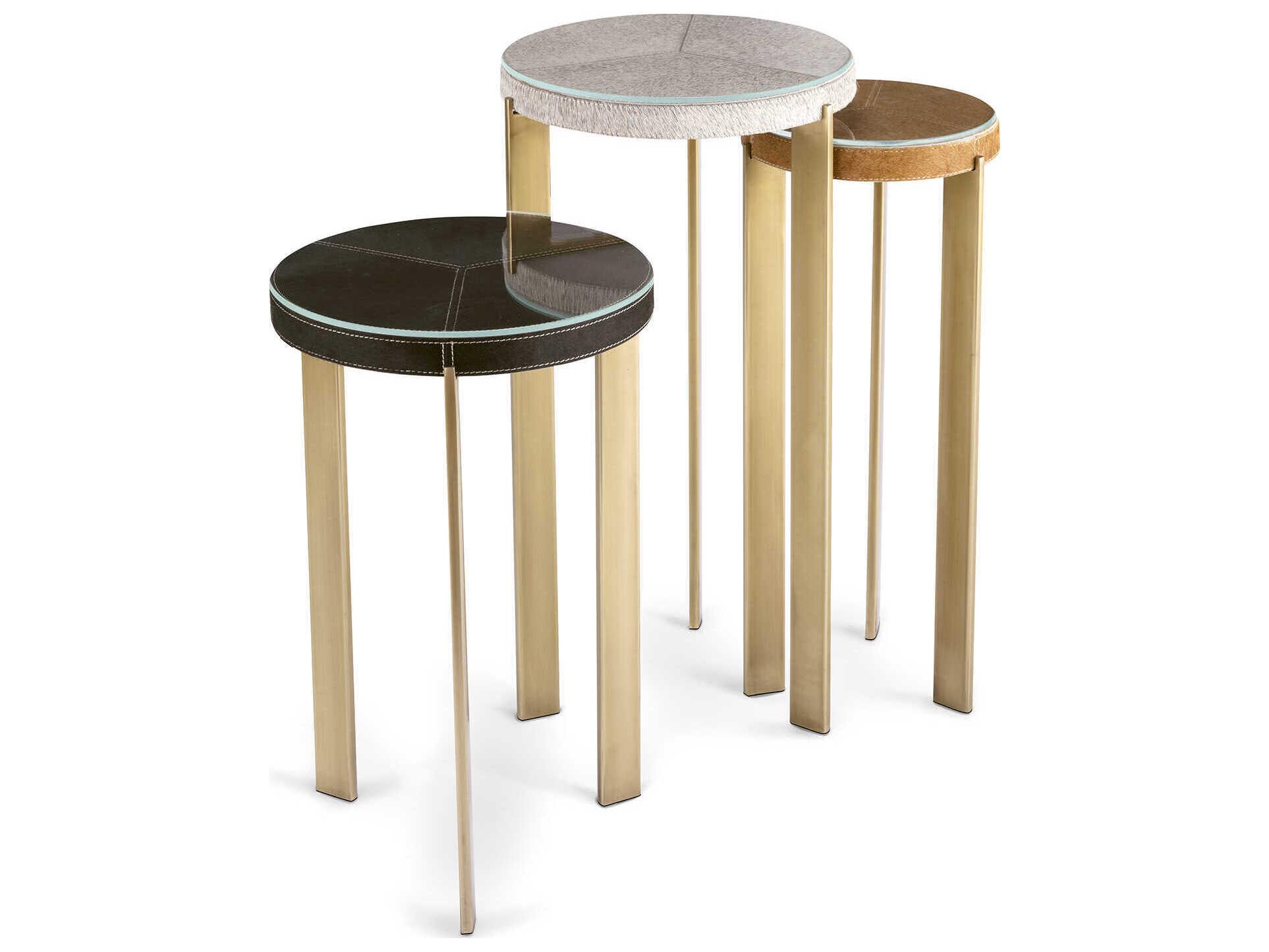 Regina Andrew Andres Round Brass End Table