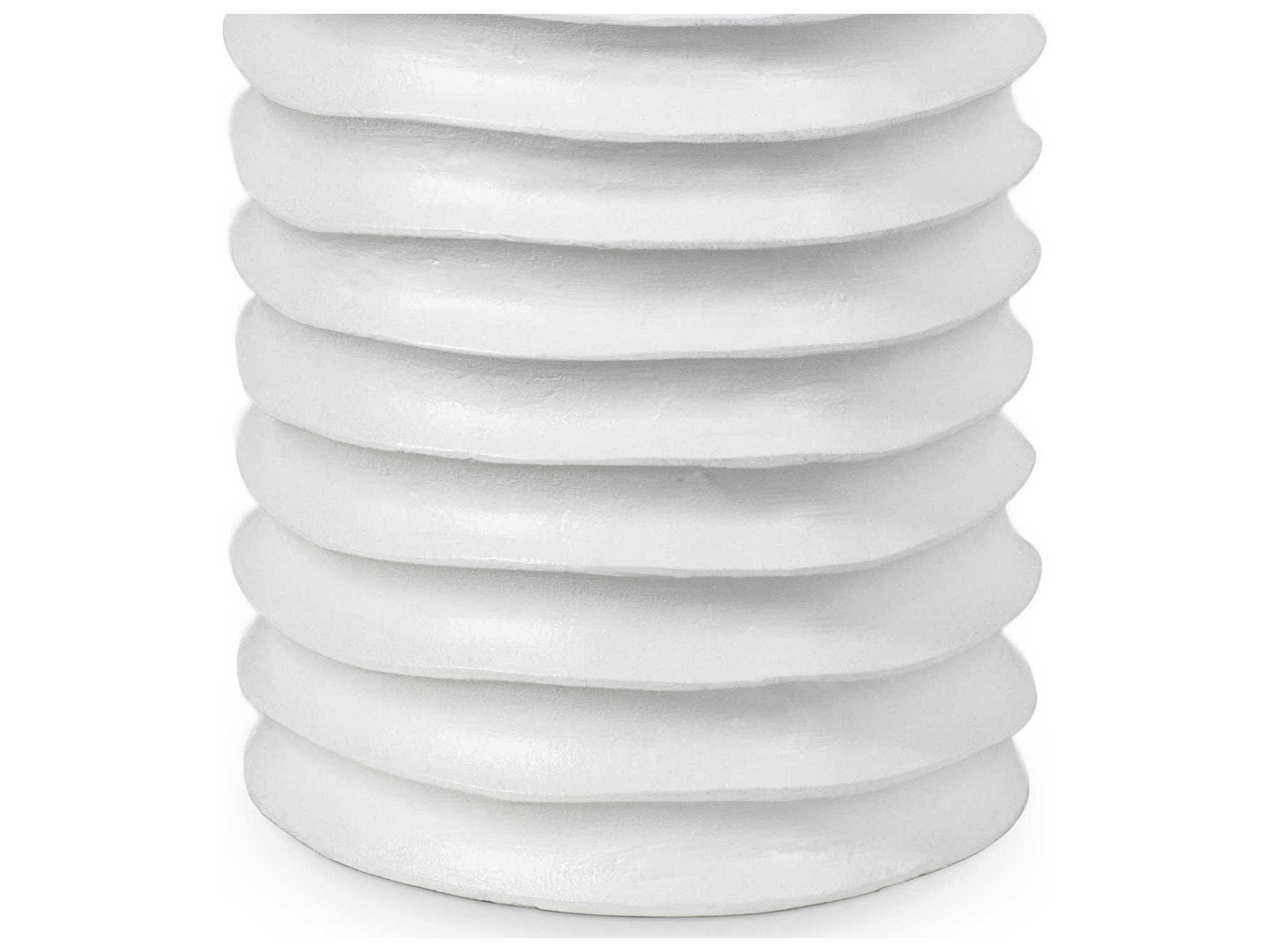 Regina Andrew Nabu Round Metal White End Table