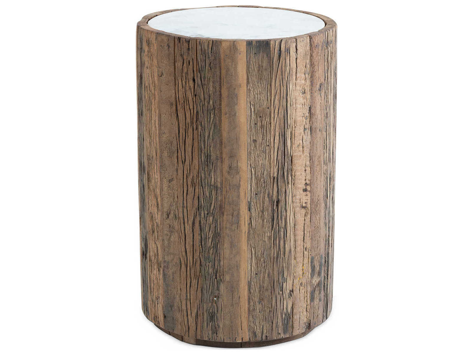 Regina Andrew Eli Round Marble Natural End Table