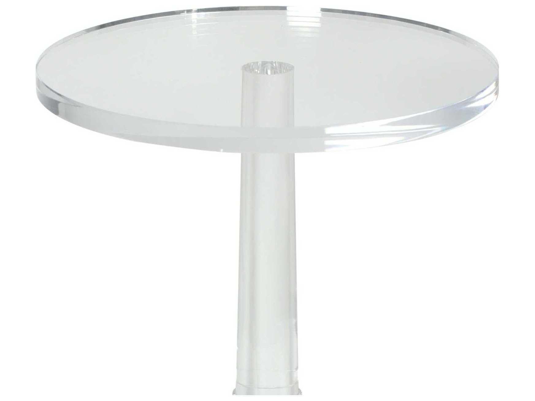 Regina Andrew Stowe Round Acrylic Clear End Table