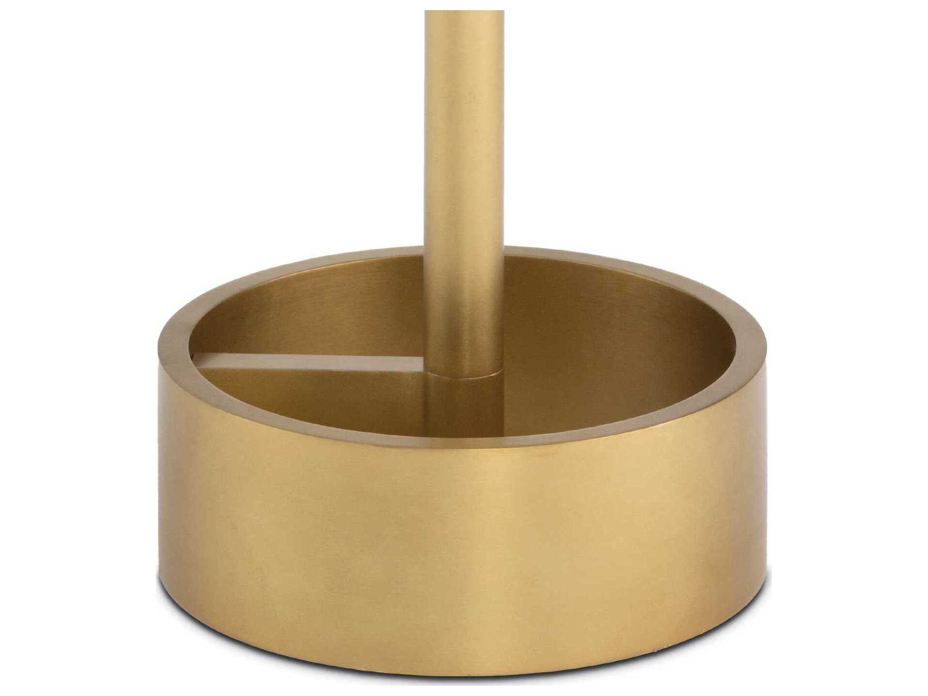 Regina Andrew Myles Round Marble White Natural Brass End Table