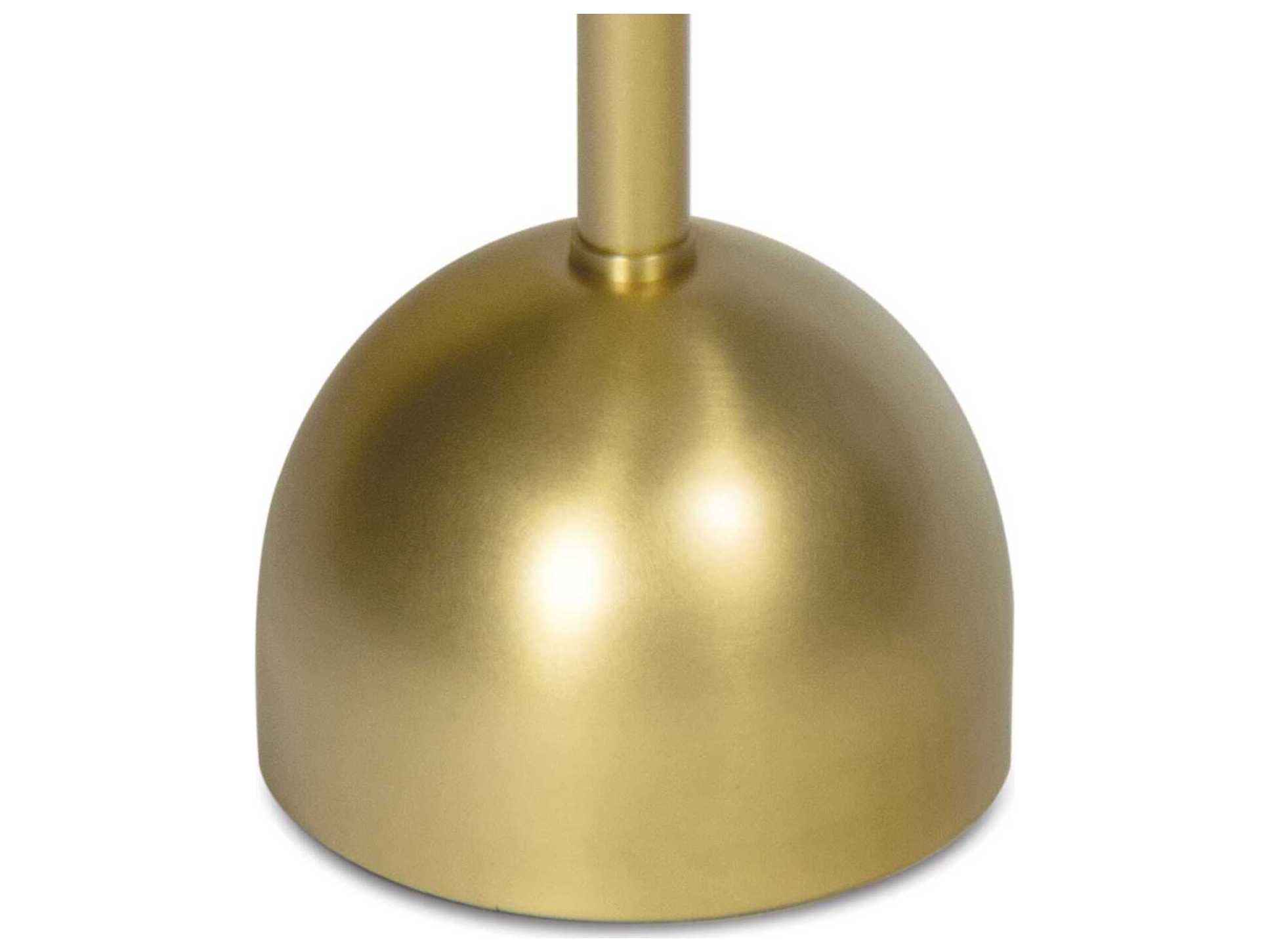 Regina Andrew Arthur Round Marble Natural Brass End Table