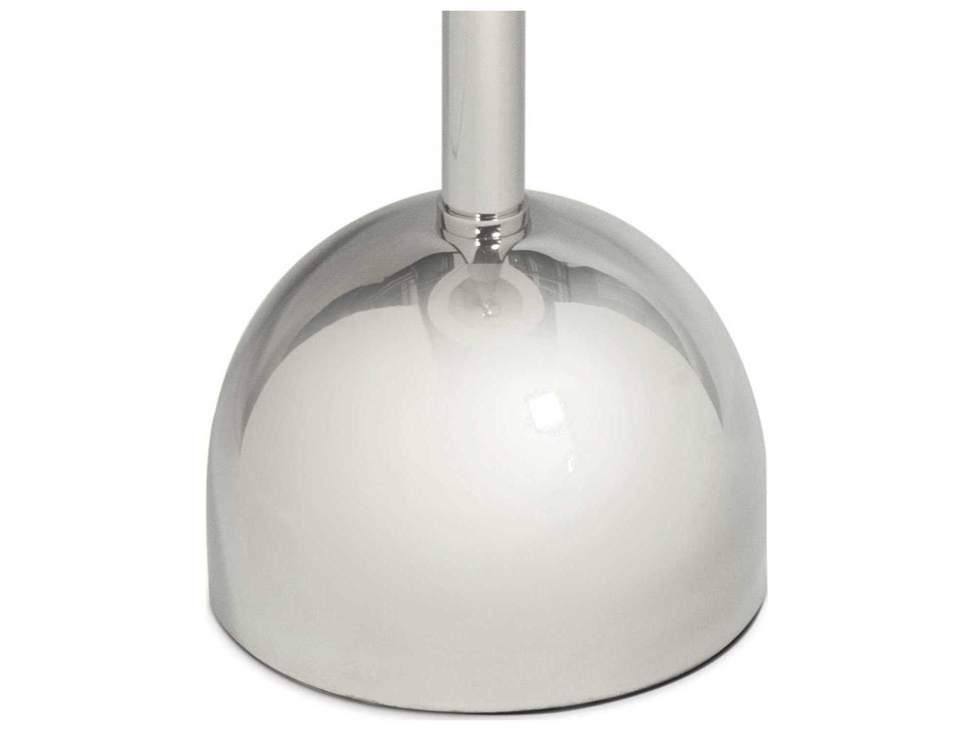 Regina Andrew Arthur Round Marble Polished Nickel End Table