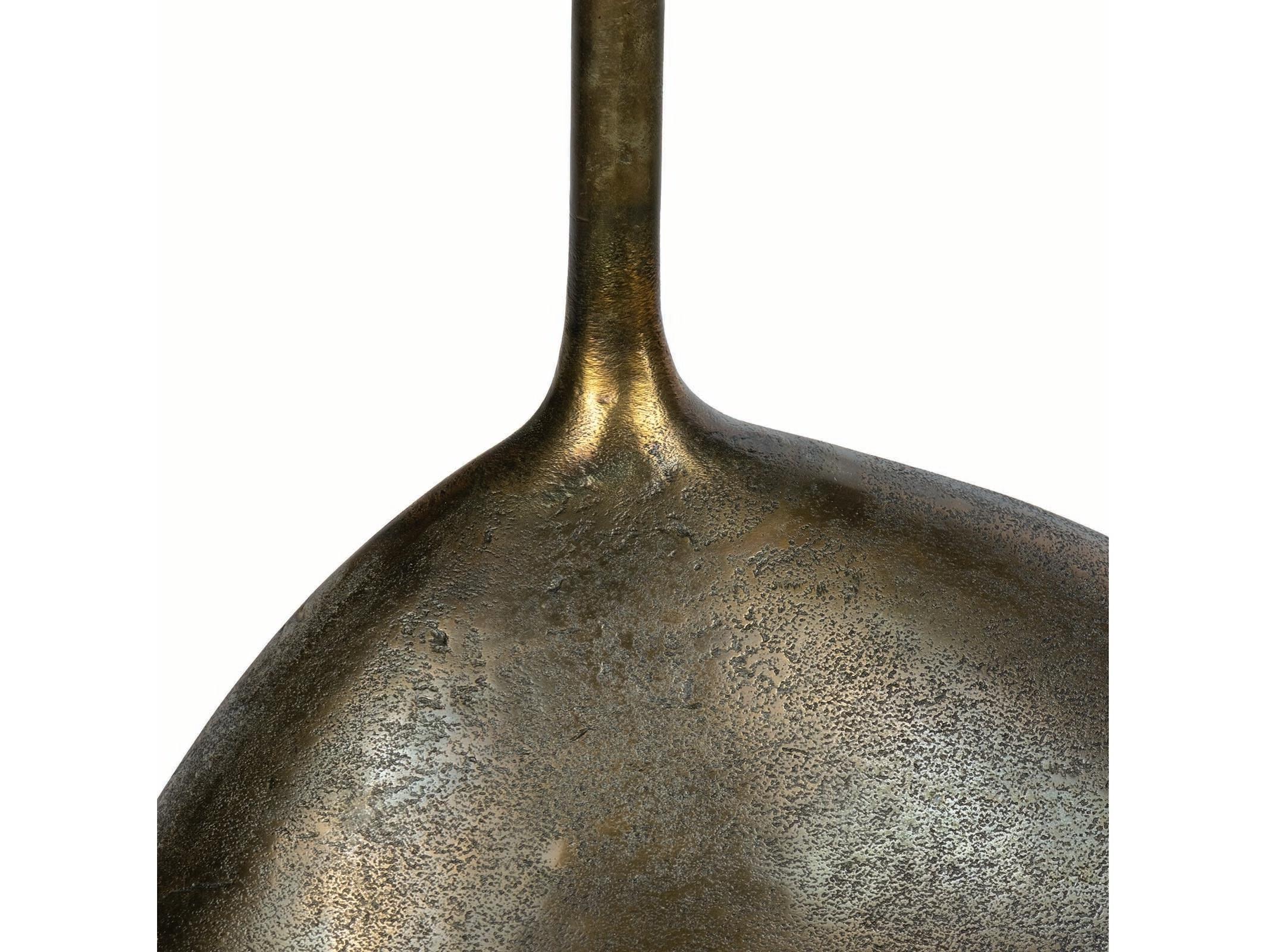 Regina Andrew Rizzo Oval Metal Brass End Table