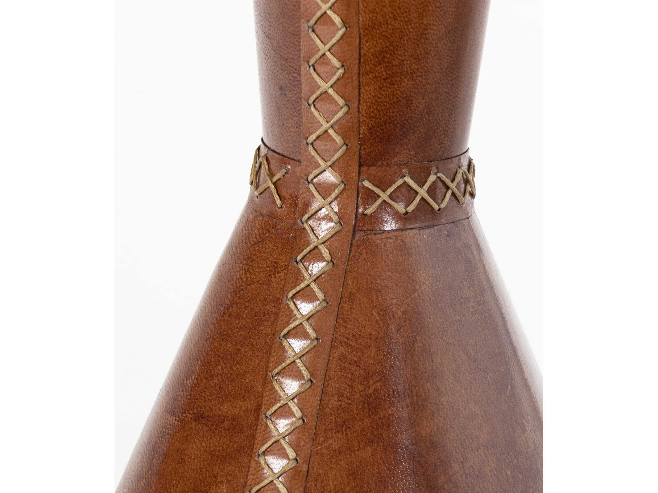 Regina Andrew Gabe Round Leather Brown End Table