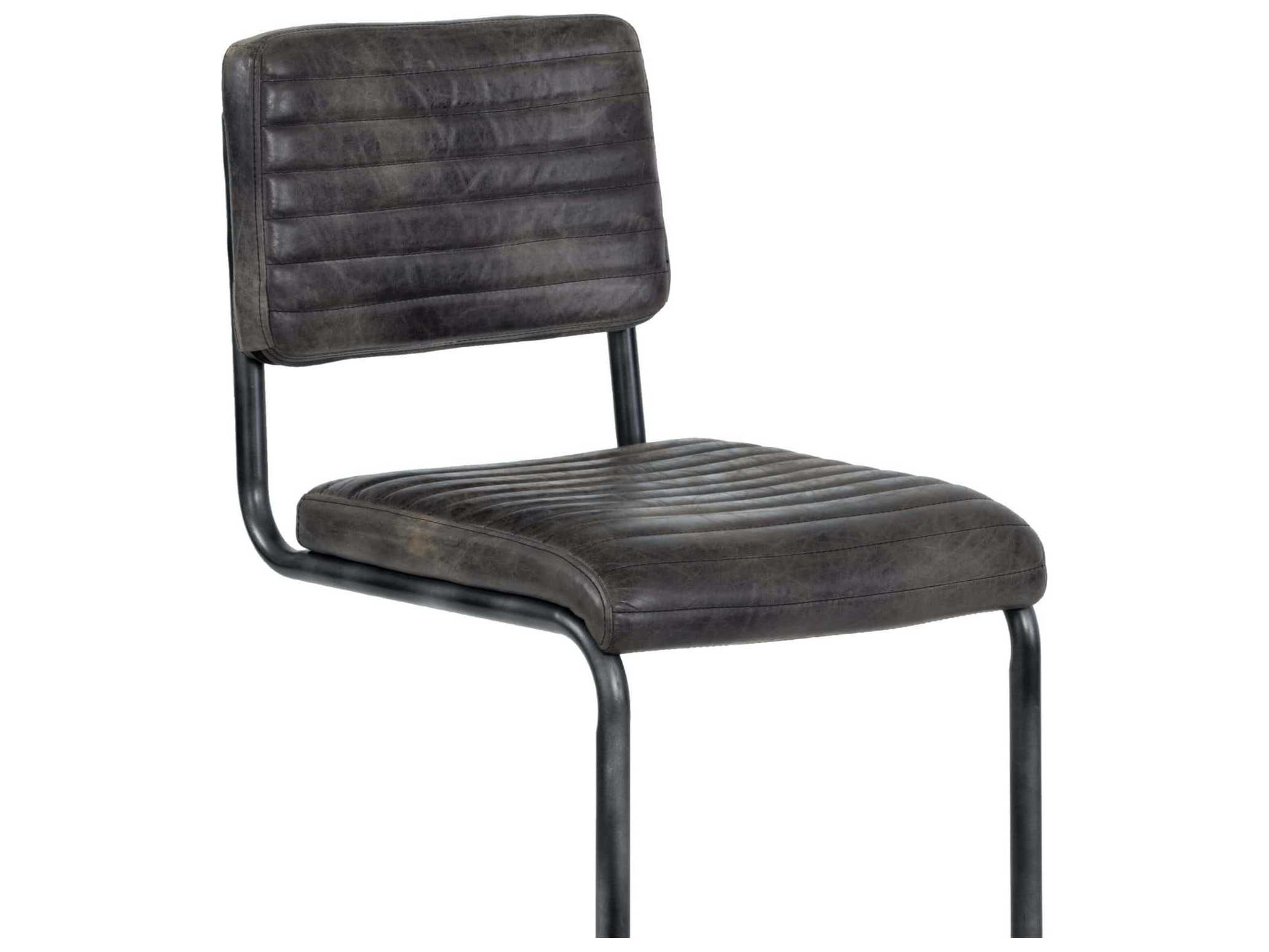 Regina Andrew Dylan Leather Ebony Bar Stool